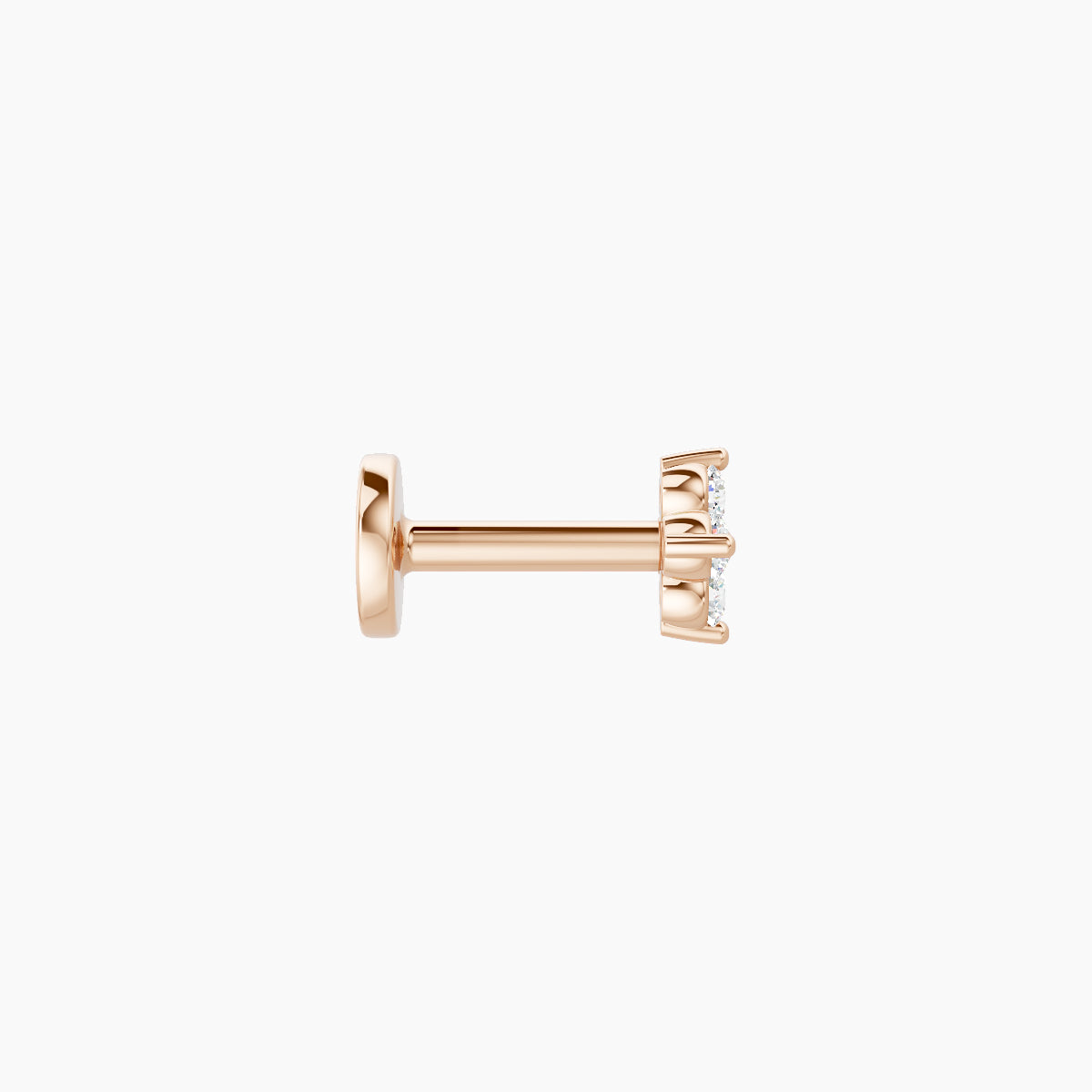 Eris | 18k Rose Gold 4 mm 5 mm Flower Diamond Piercing