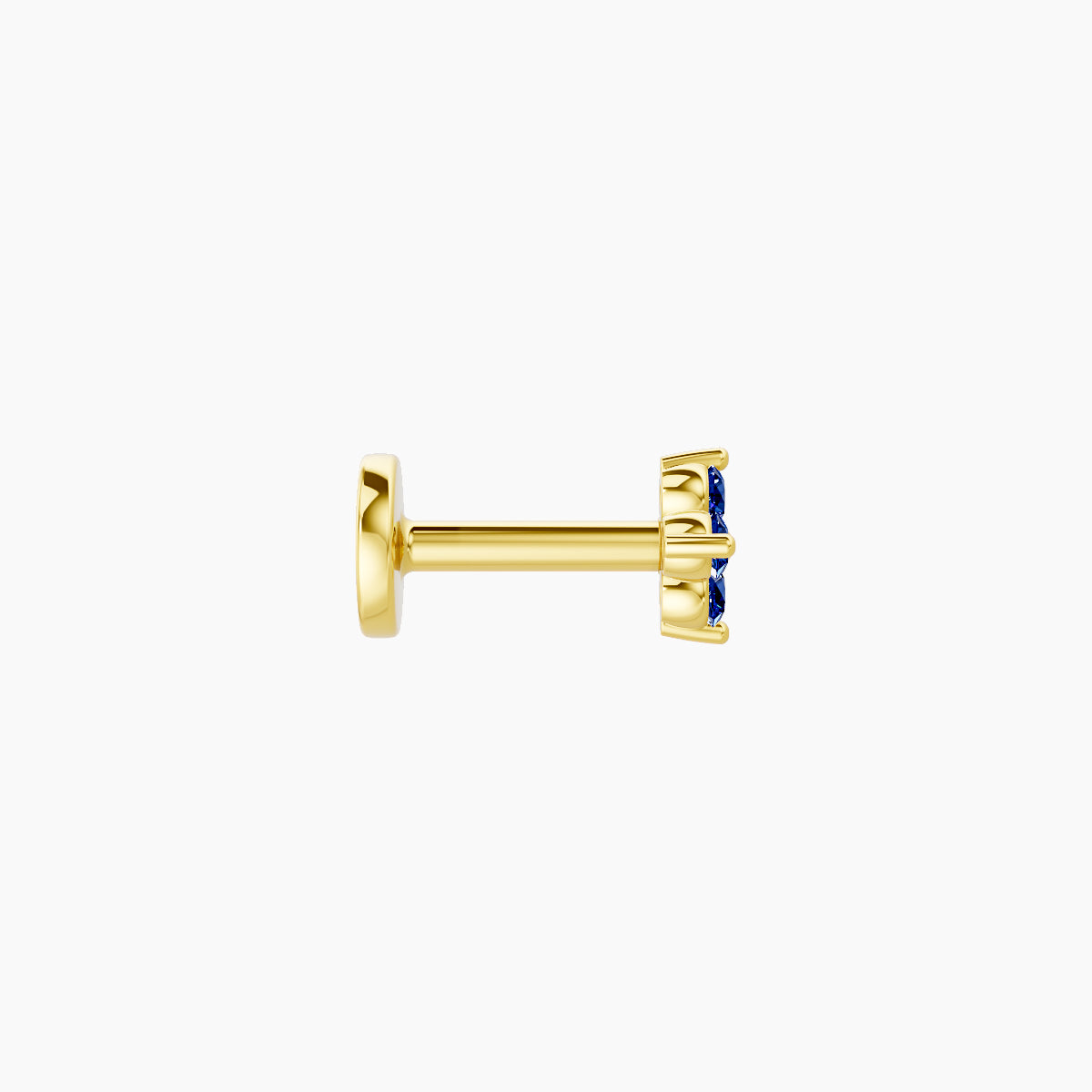 Eris | 18k Yellow Gold 5 mm 4 mm Flower Sapphire Piercing