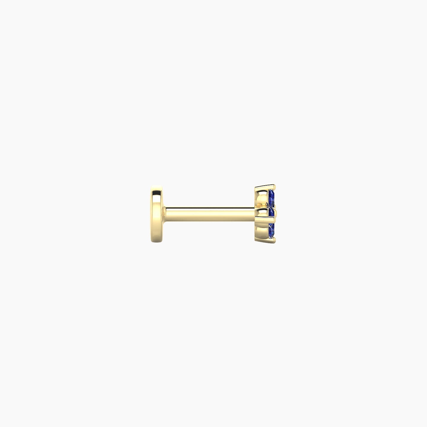Eris | 18k Yellow Gold 5 mm 4 mm Flower Sapphire Piercing