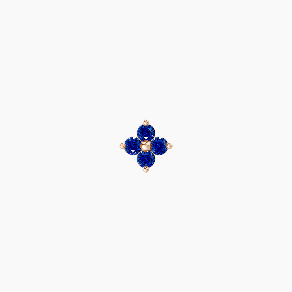 Eris | 18k Rose Gold 6.5 mm 4 mm Flower Sapphire Piercing