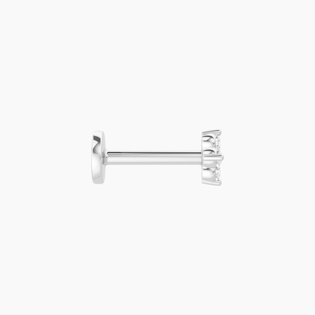 Eris | 18k White Gold 4 mm 6.5 mm Flower Diamond Piercing