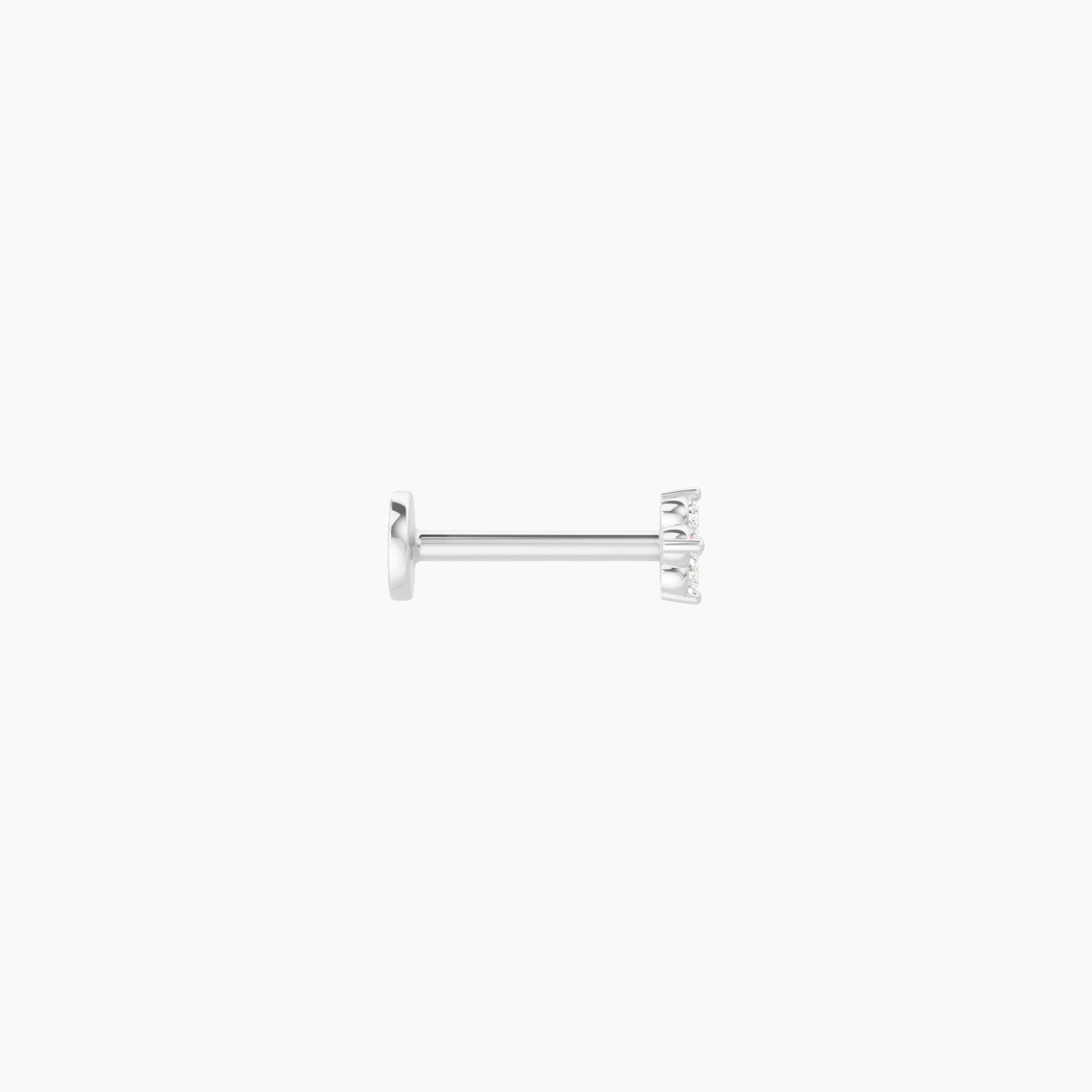 Eris | 18k White Gold 4 mm 8 mm Flower Diamond Nose Piercing