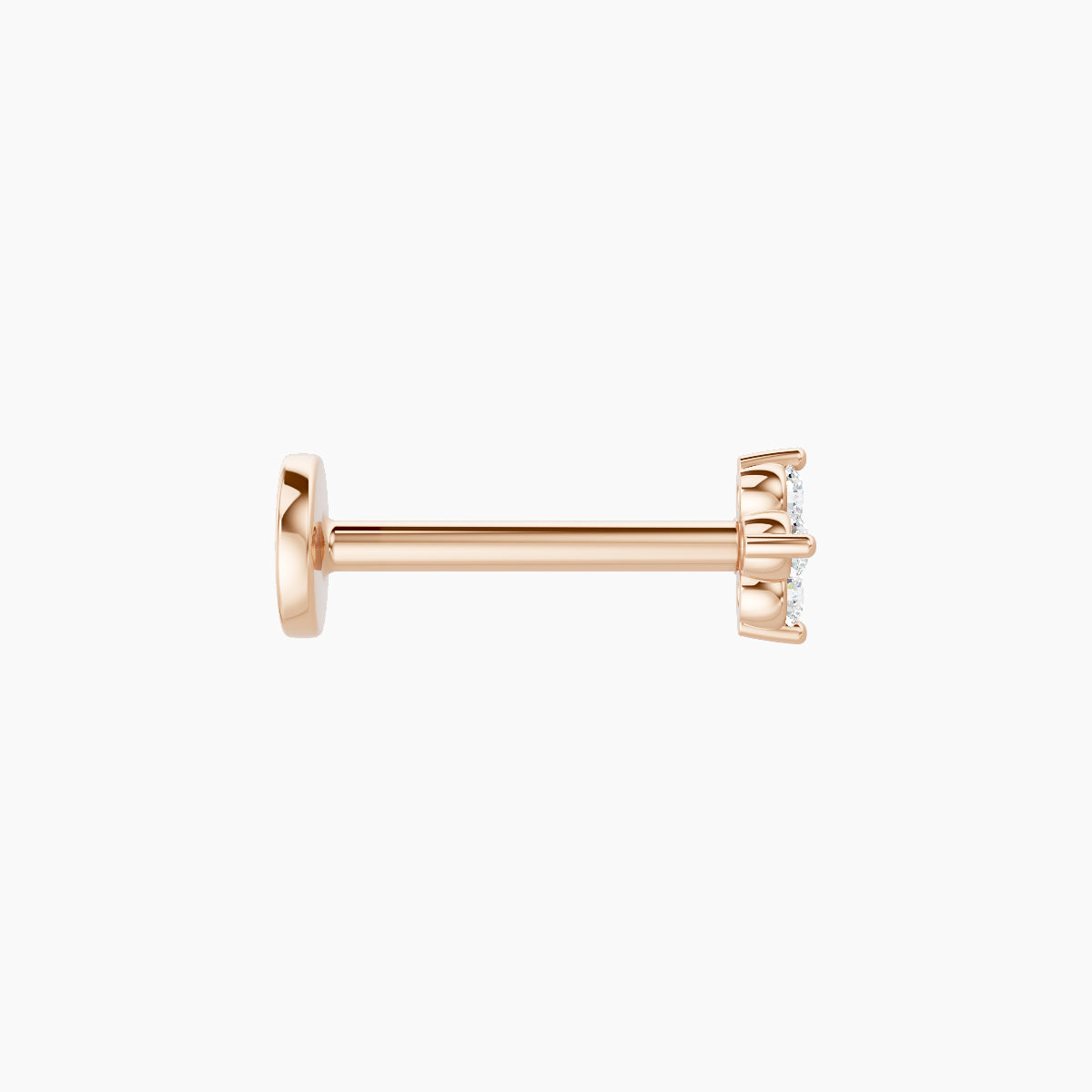 Eris | 18k Rose Gold 4 mm 8 mm Flower Diamond Piercing