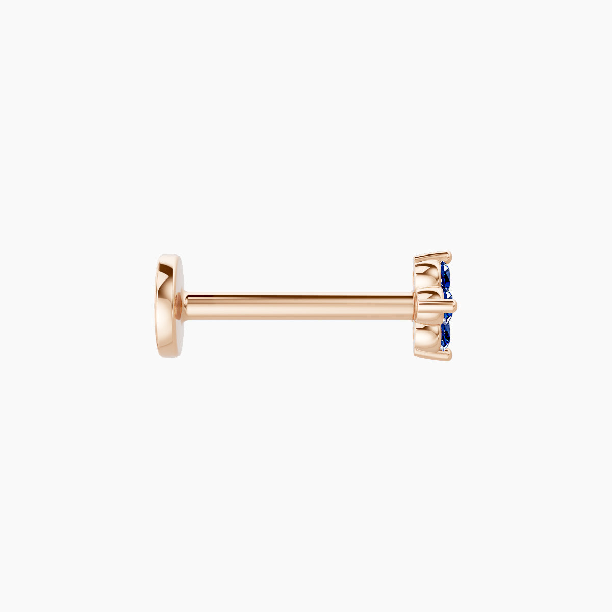 Eris | 18k Rose Gold 8 mm 4 mm Flower Sapphire Piercing