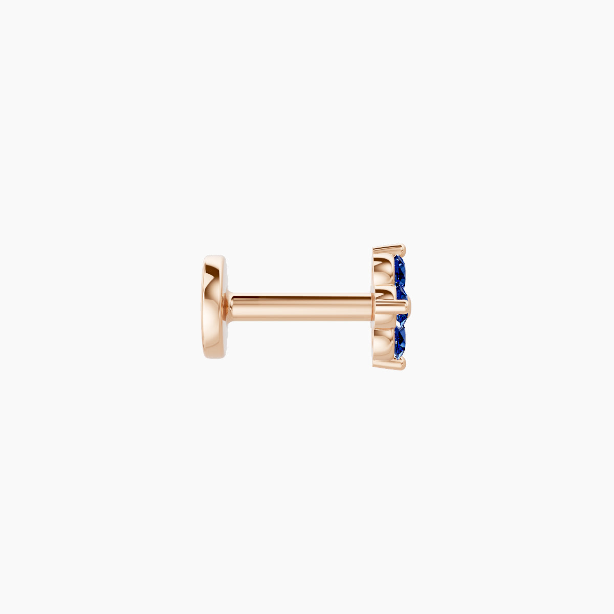 Eris | 18k Rose Gold 5 mm 4.5 mm Flower Sapphire Nose Piercing
