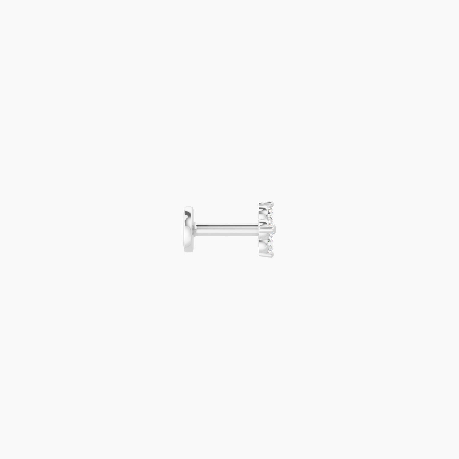 Eris | 18k White Gold 4.5 mm 5 mm Flower Diamond Nose Piercing