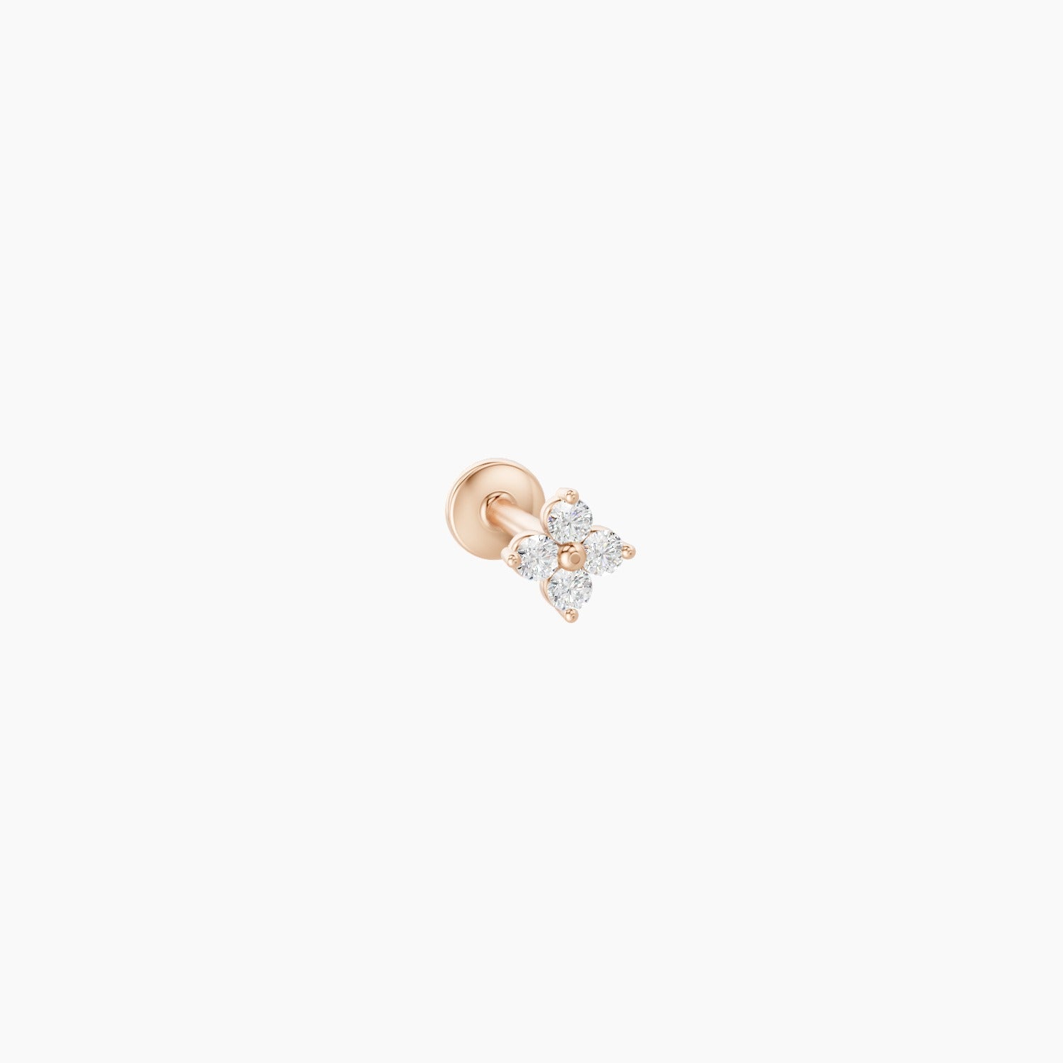 Eris | 18k Rose Gold 4.5 mm 6.5 mm Flower Diamond Nose Piercing