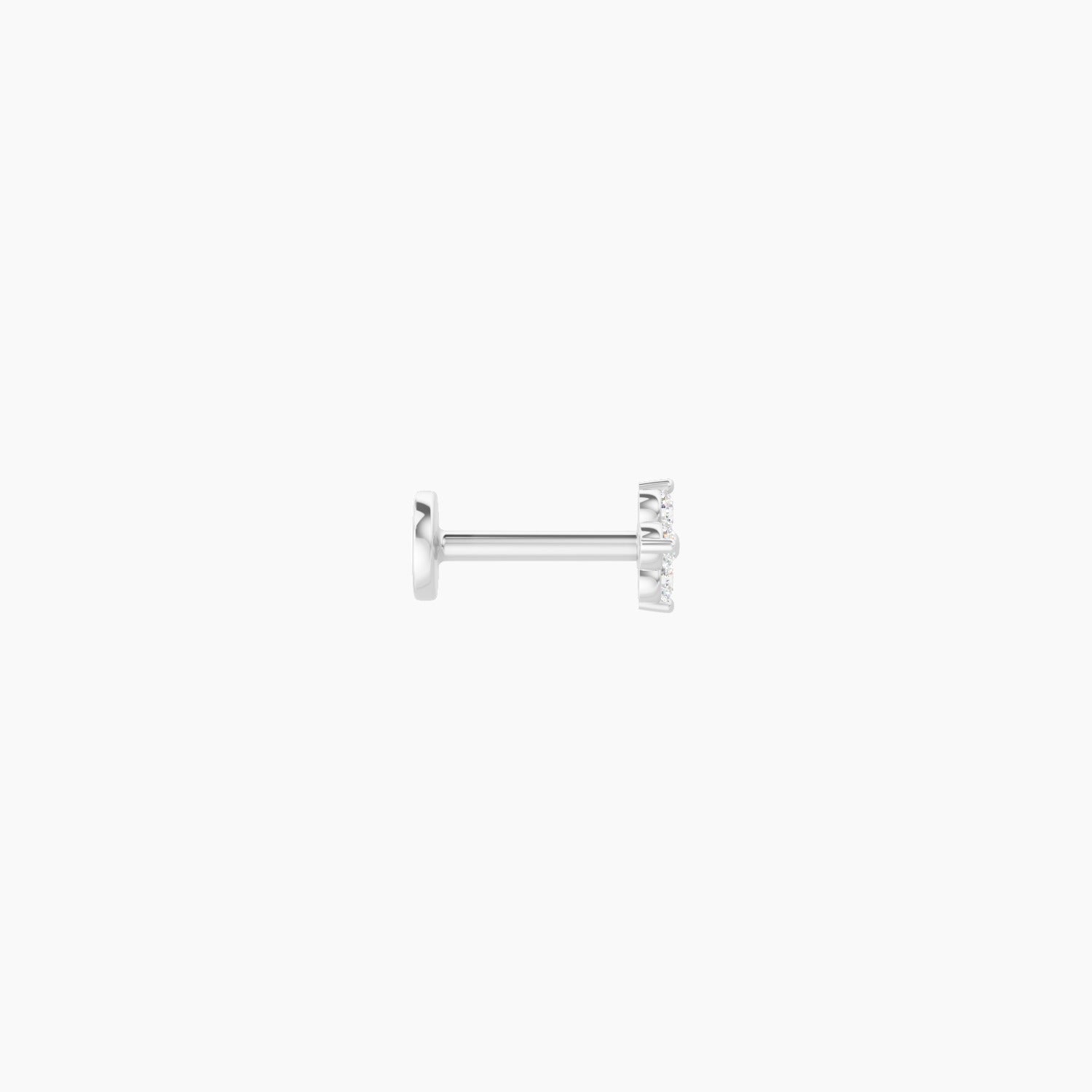 Eris | 18k White Gold 4.5 mm 6.5 mm Flower Diamond Nose Piercing