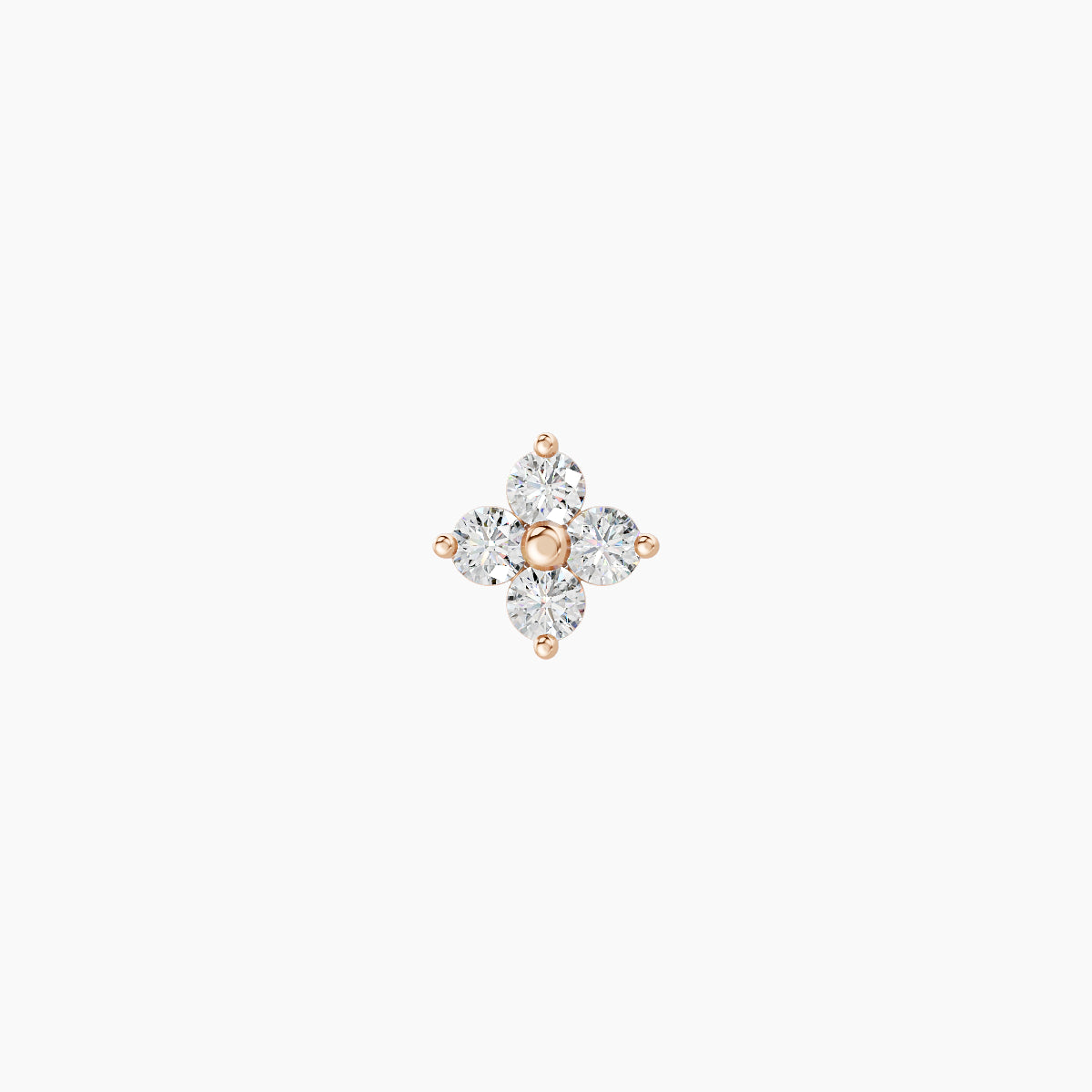 Eris | 18k Rose Gold 4.5 mm 6.5 mm Flower Diamond Piercing