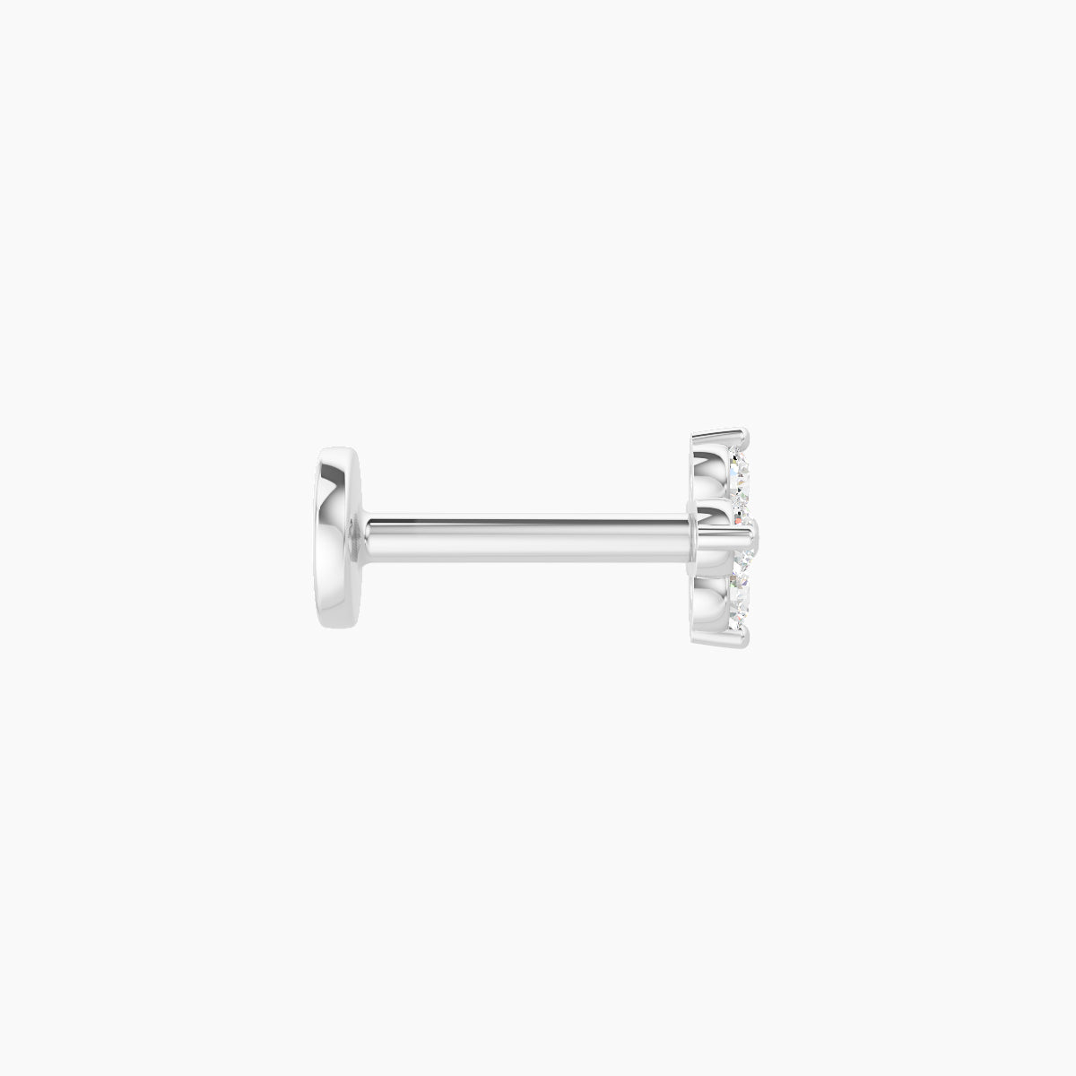 Eris | 18k White Gold 4.5 mm 6.5 mm Flower Diamond Piercing