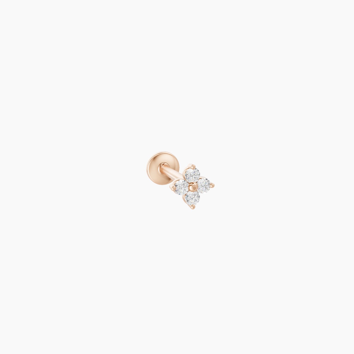 Eris | 18k Rose Gold 4.5 mm 8 mm Flower Diamond Nose Piercing