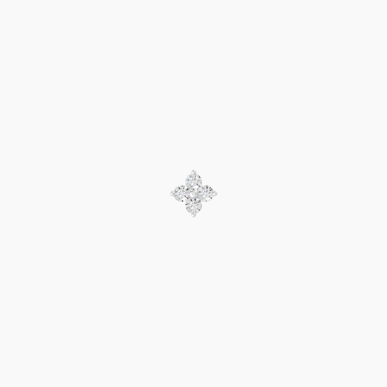 Eris | 18k White Gold 4.5 mm 8 mm Flower Diamond Nose Piercing