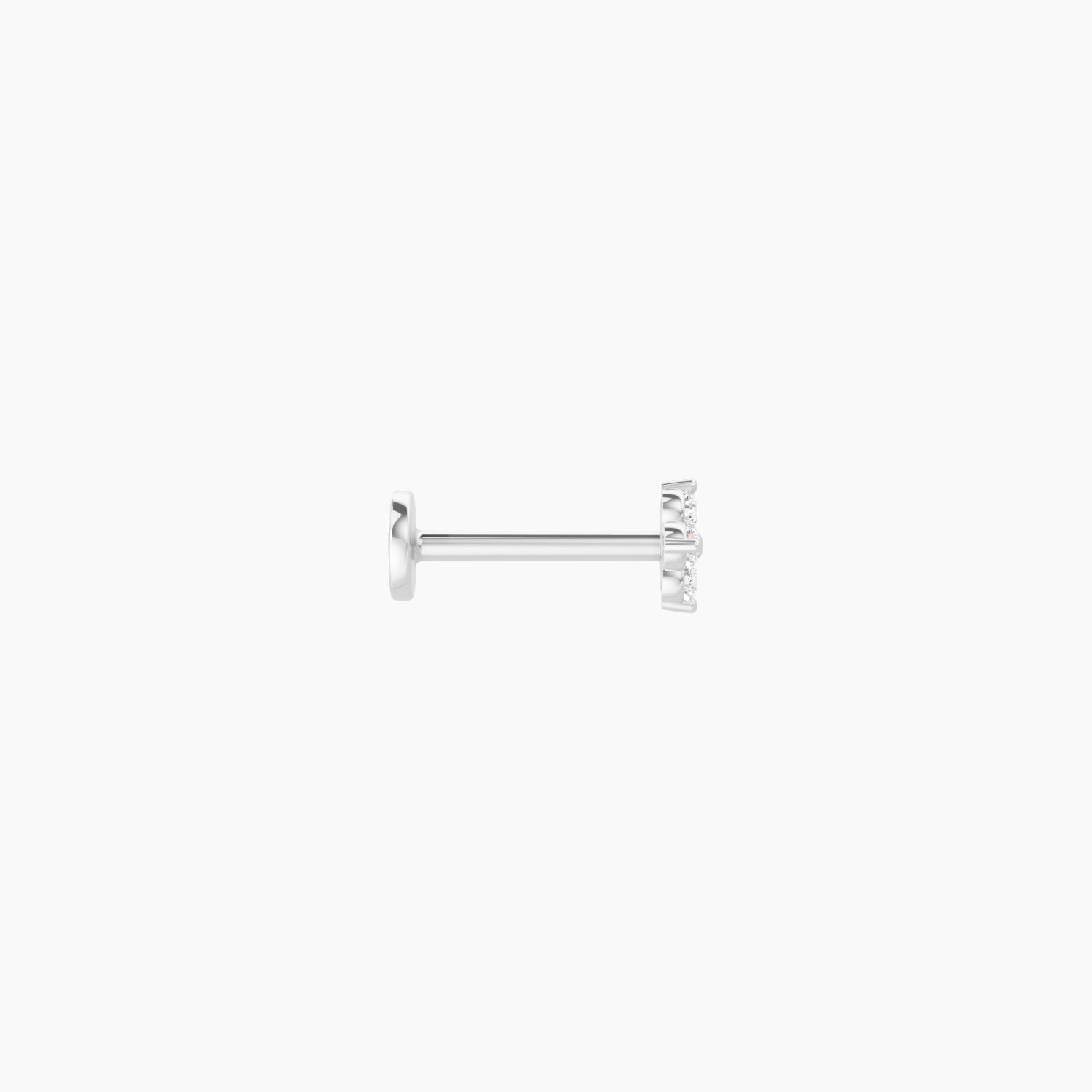 Eris | 18k White Gold 4.5 mm 8 mm Flower Diamond Nose Piercing