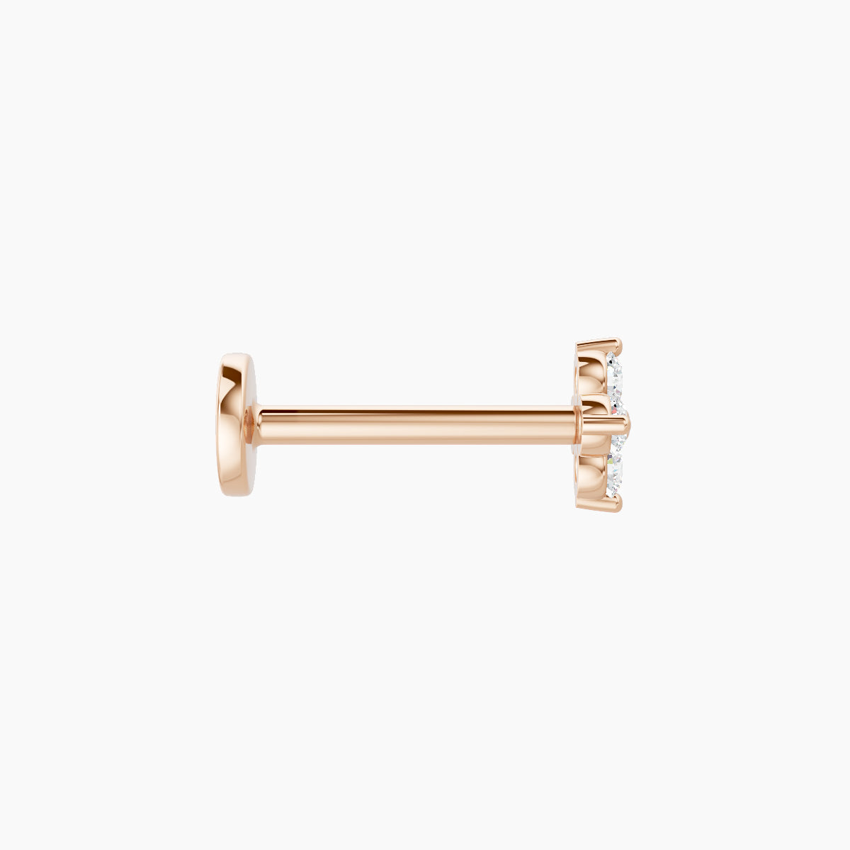 Eris | 18k Rose Gold 4.5 mm 8 mm Flower Diamond Piercing