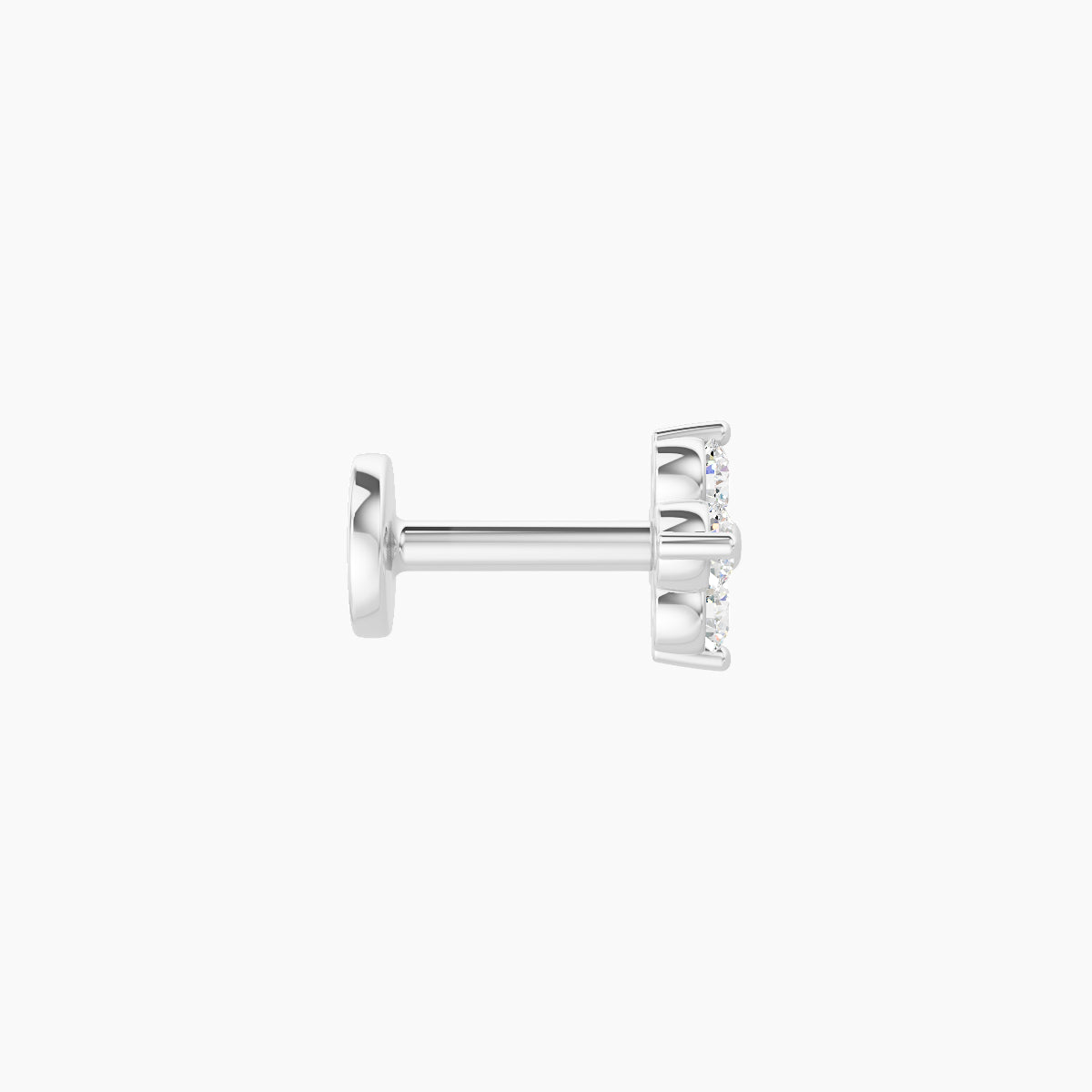 Eris | 18k White Gold 5 mm 5 mm Flower Diamond Nose Piercing