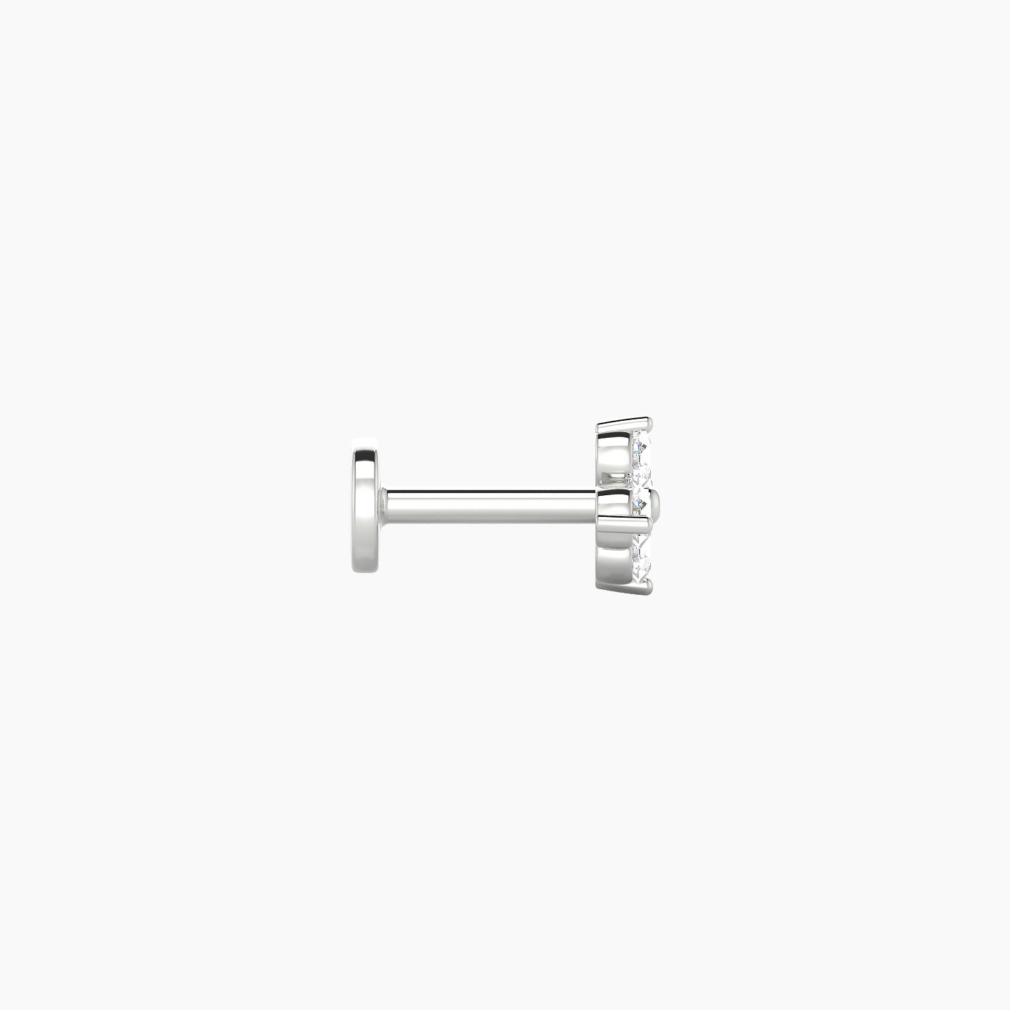 Eris | 18k White Gold 5 mm 5 mm Flower Diamond Nose Piercing