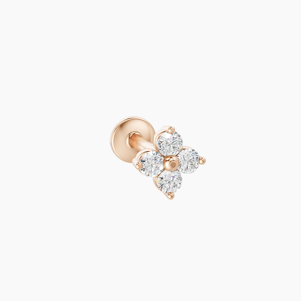Eris | 18k Rose Gold 5 mm 6.5 mm Flower Diamond Nose Piercing