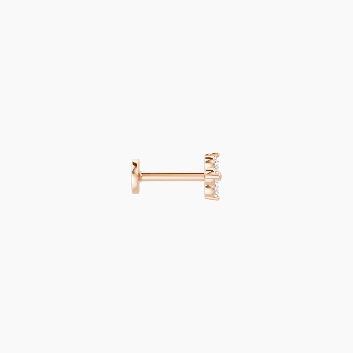 Eris | 18k Rose Gold 5 mm 6.5 mm Flower Diamond Nose Piercing