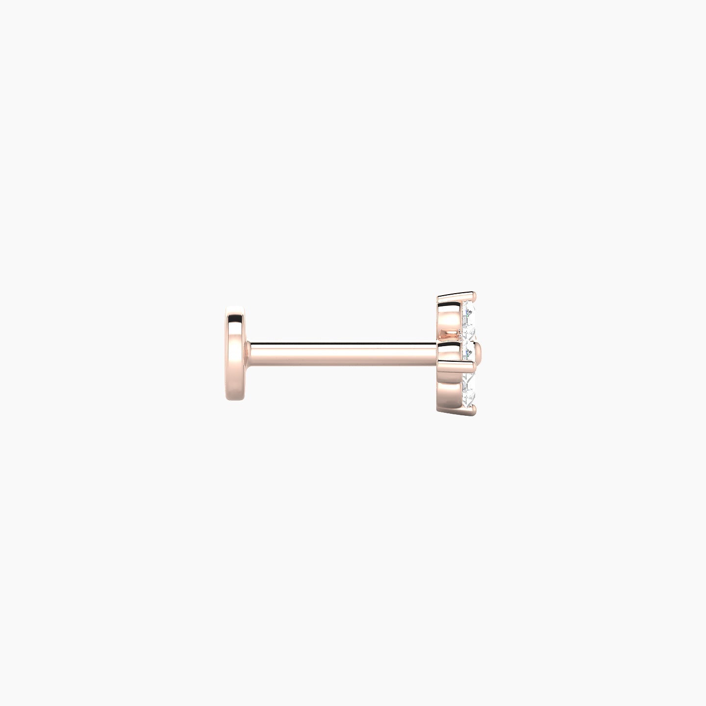 Eris | 18k Rose Gold 5 mm 6.5 mm Flower Diamond Nose Piercing