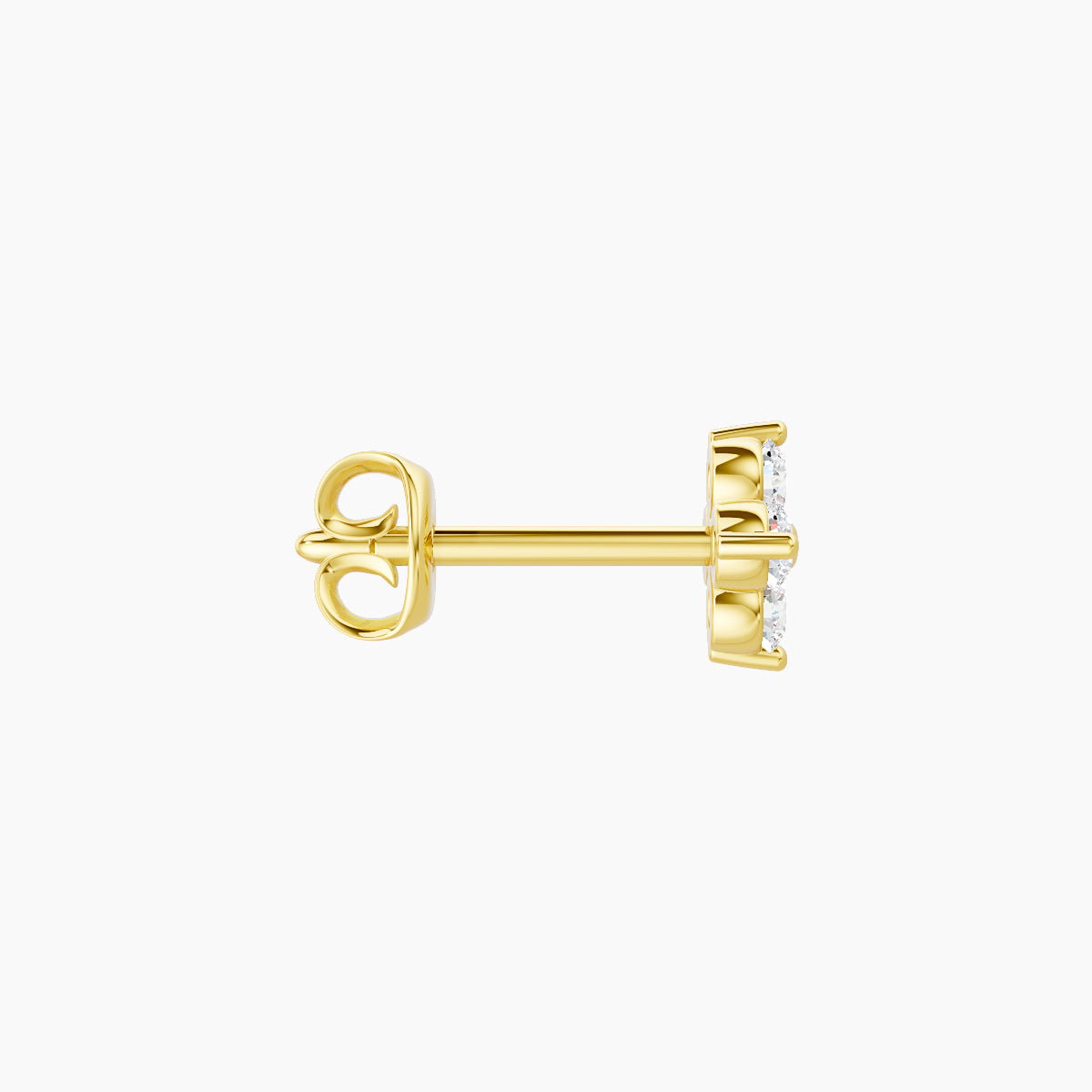 Eris | 18k Yellow Gold 5 mm Flower Diamond Earring