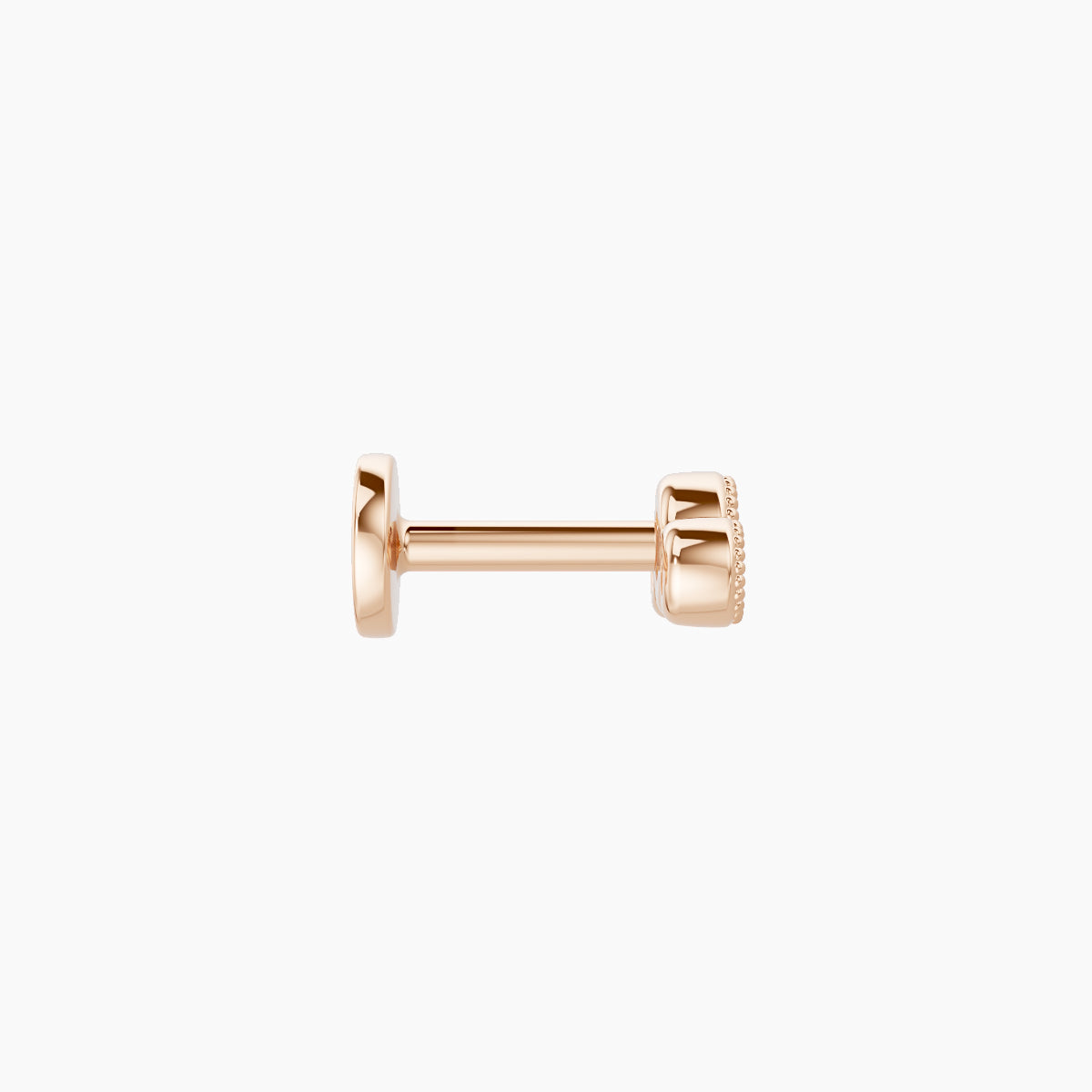 Fama | 18k Rose Gold 6.5 mm 5 mm Trilogy Diamond Piercing