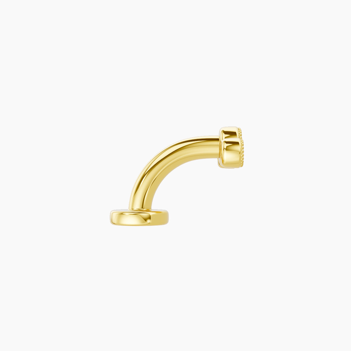 Fama | 18k Yellow Gold 6.5 mm 6 mm Trilogy Diamond Floating Navel Piercing