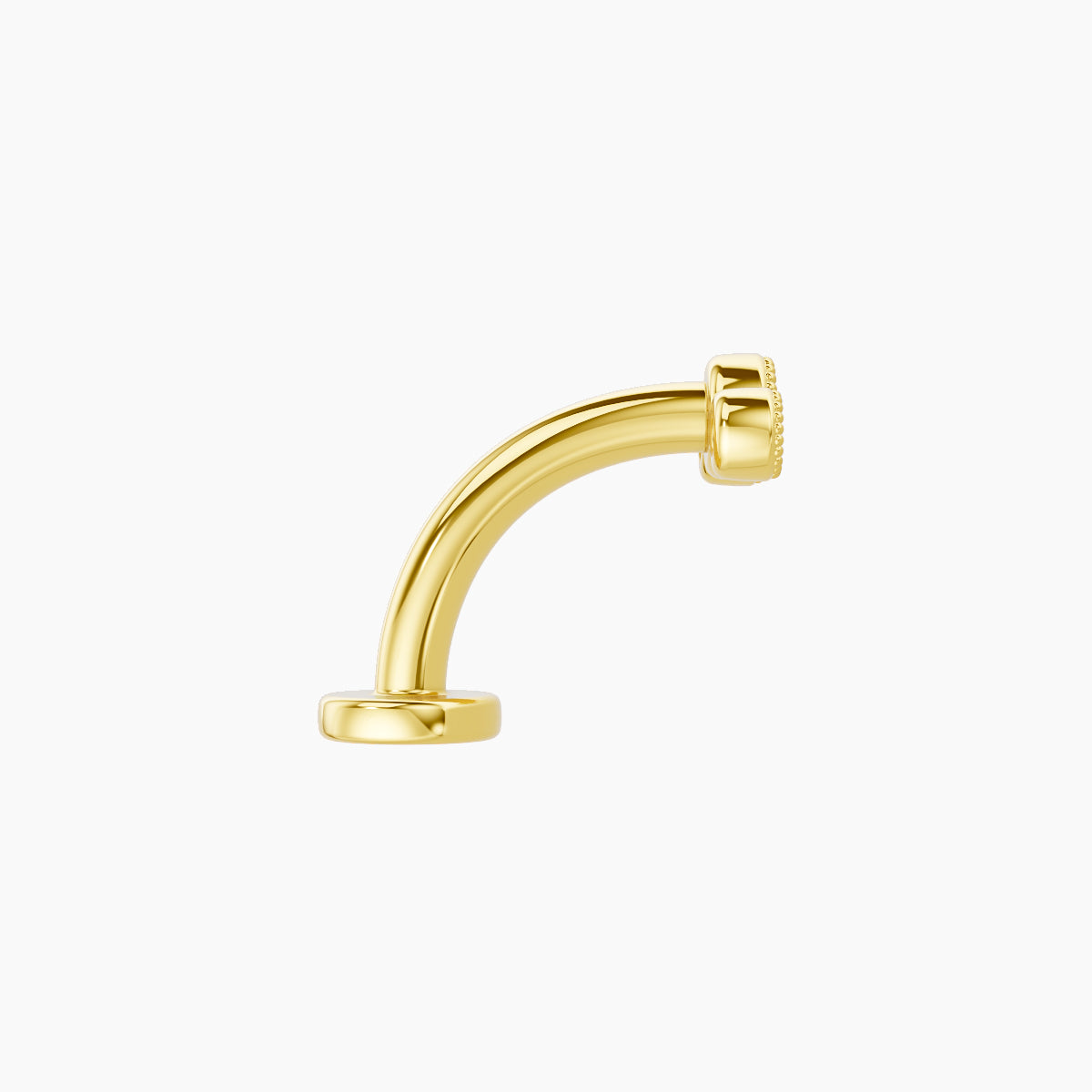 Fama | 18k Yellow Gold 6.5 mm 8 mm Trilogy Diamond Floating Navel Piercing