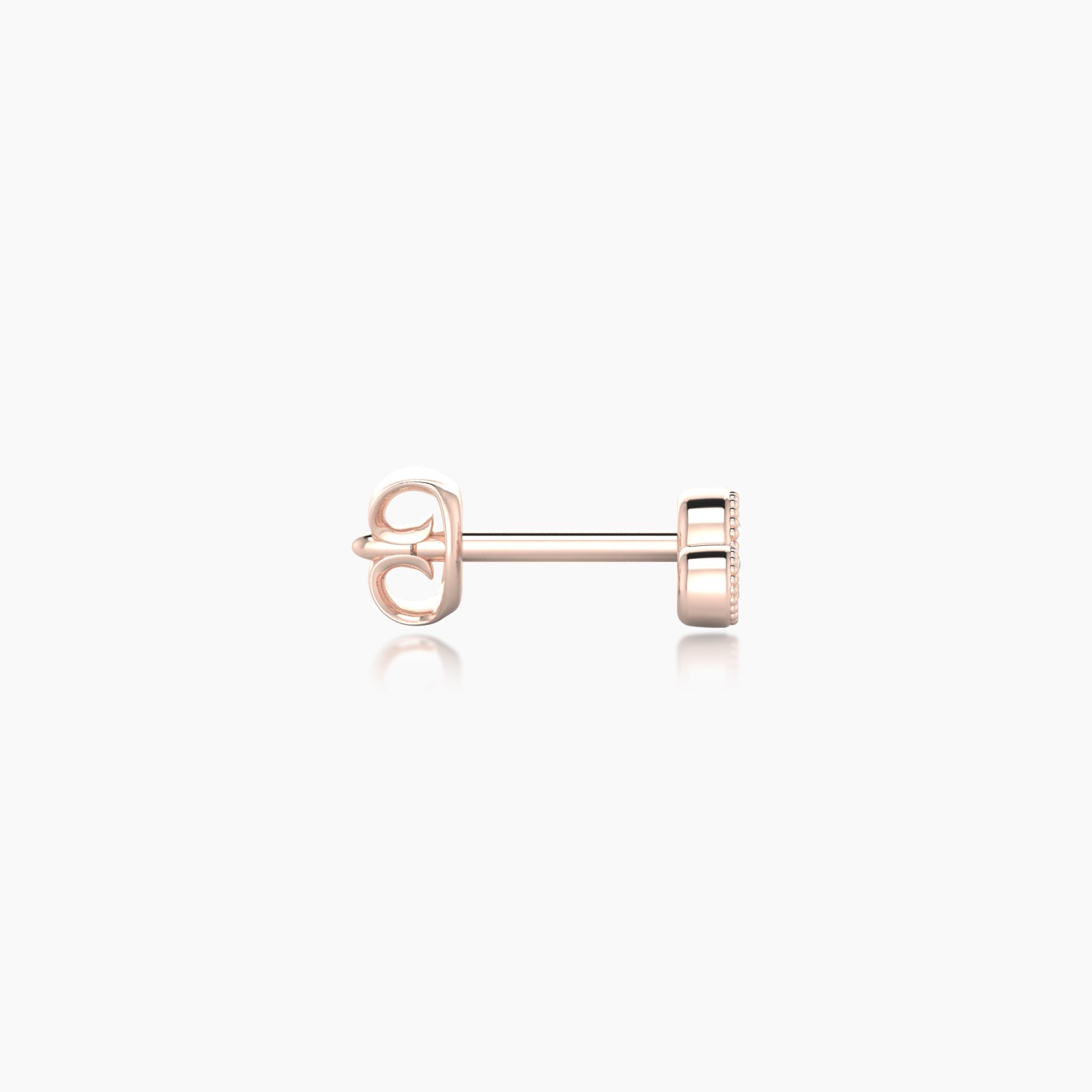Fama | 18k Rose Gold 6.5 mm Trilogy Diamond Earring