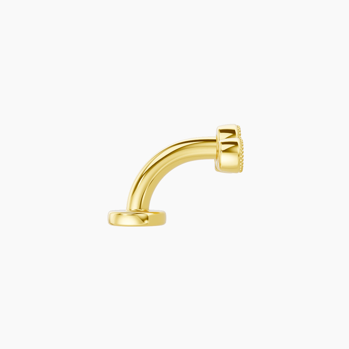Fama | 18k Yellow Gold 7.5 mm 6 mm Trilogy Diamond Floating Navel Piercing