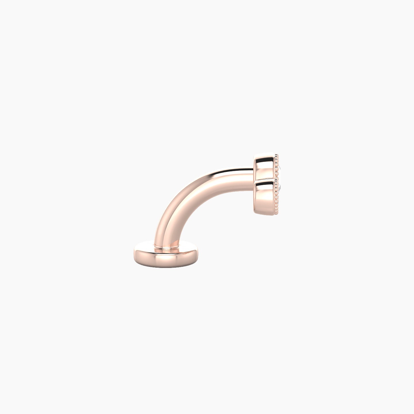 Fama | 18k Rose Gold 7.5 mm 6 mm Trilogy Diamond Floating Navel Piercing