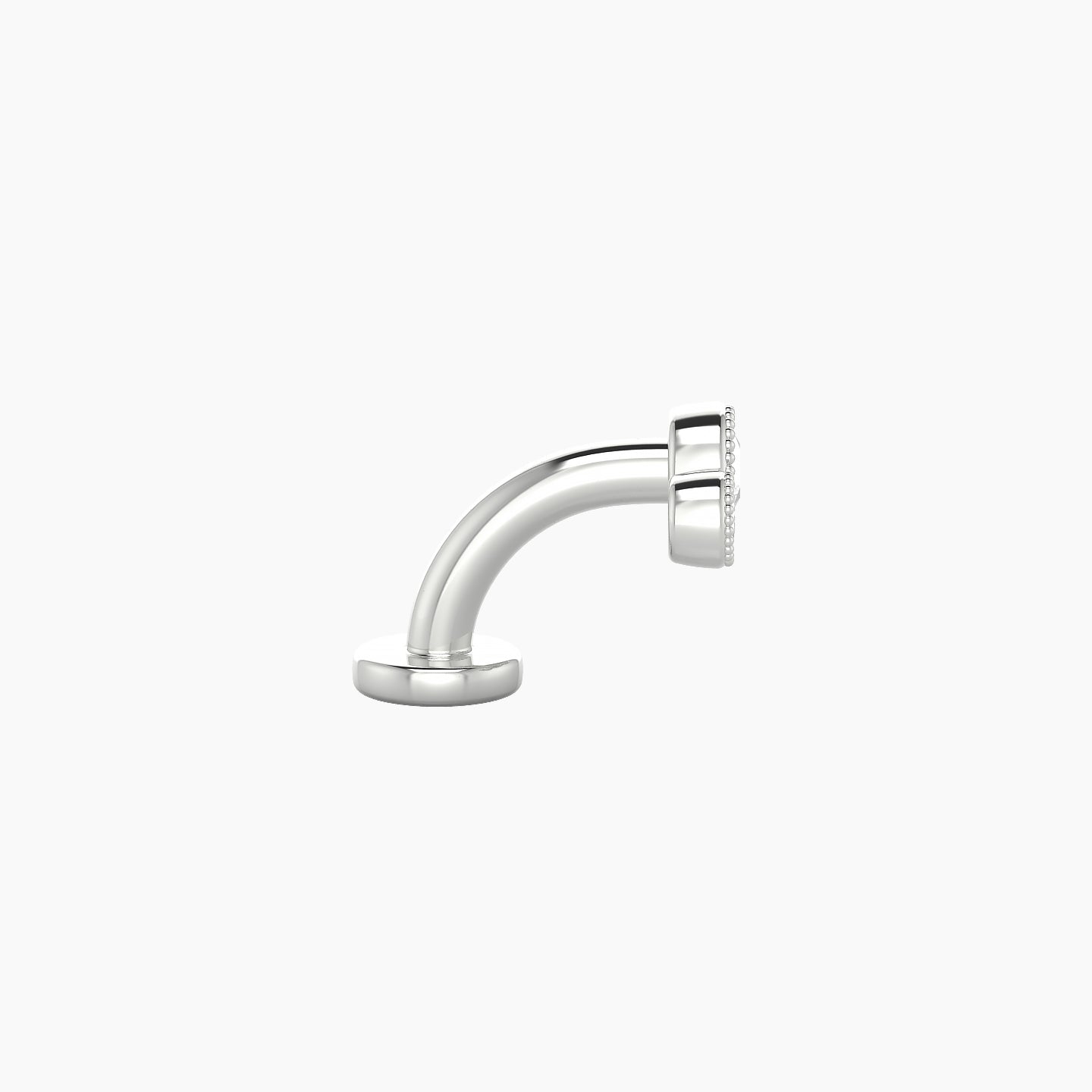 Fama | 18k White Gold 7.5 mm 6 mm Trilogy Diamond Floating Navel Piercing