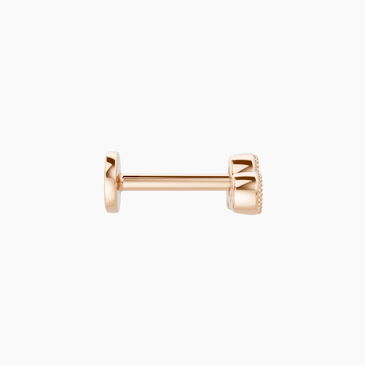 Fama | 18k Rose Gold 7.5 mm 6.5 mm Trilogy Diamond Piercing