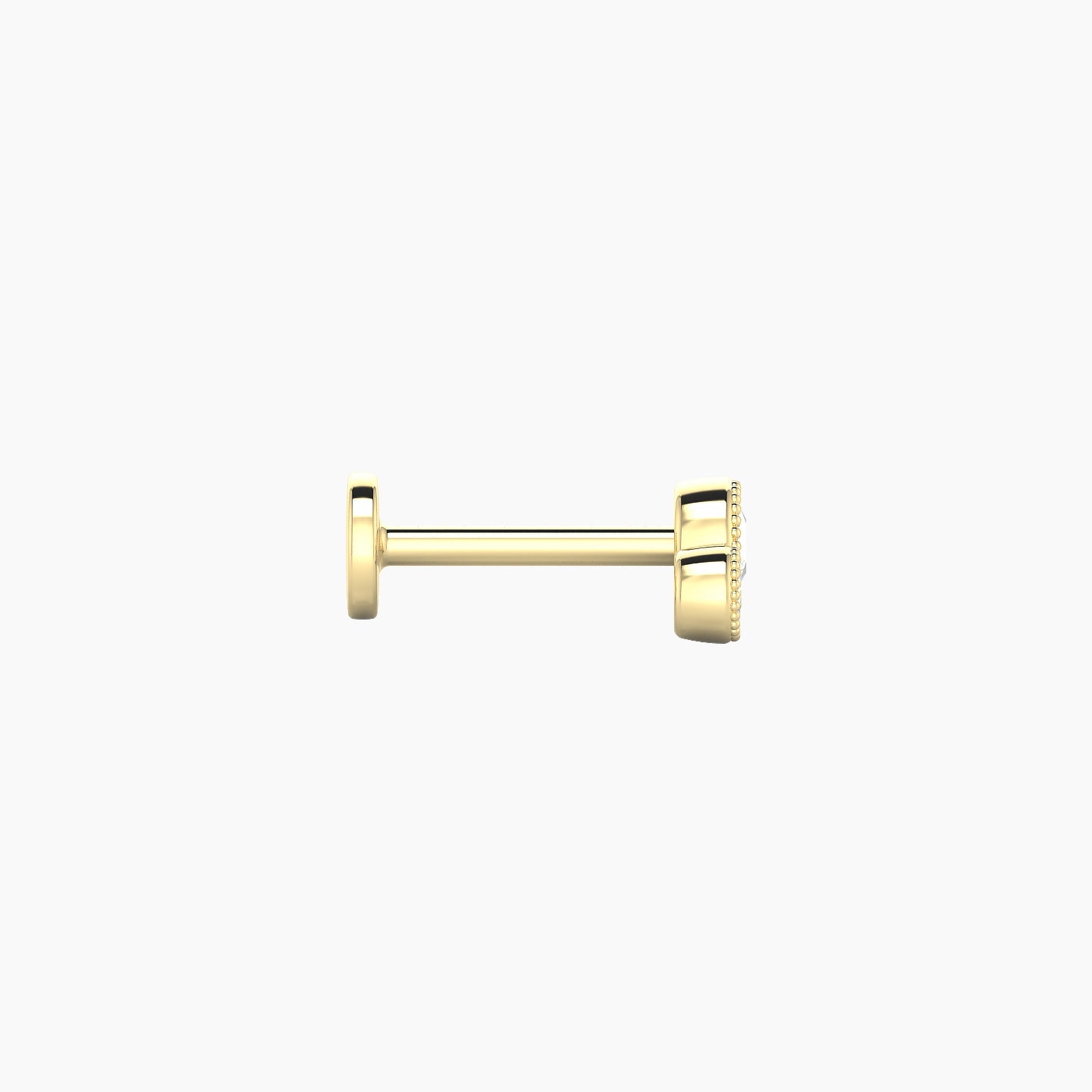 Fama | 18k Yellow Gold 7.5 mm 6.5 mm Trilogy Diamond Piercing