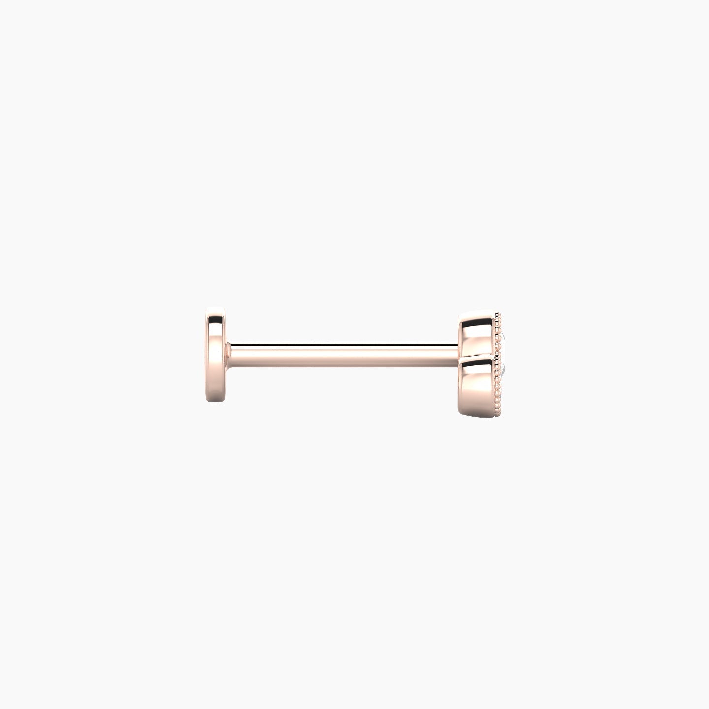 Fama | 18k Rose Gold 7.5 mm 8 mm Trilogy Diamond Piercing