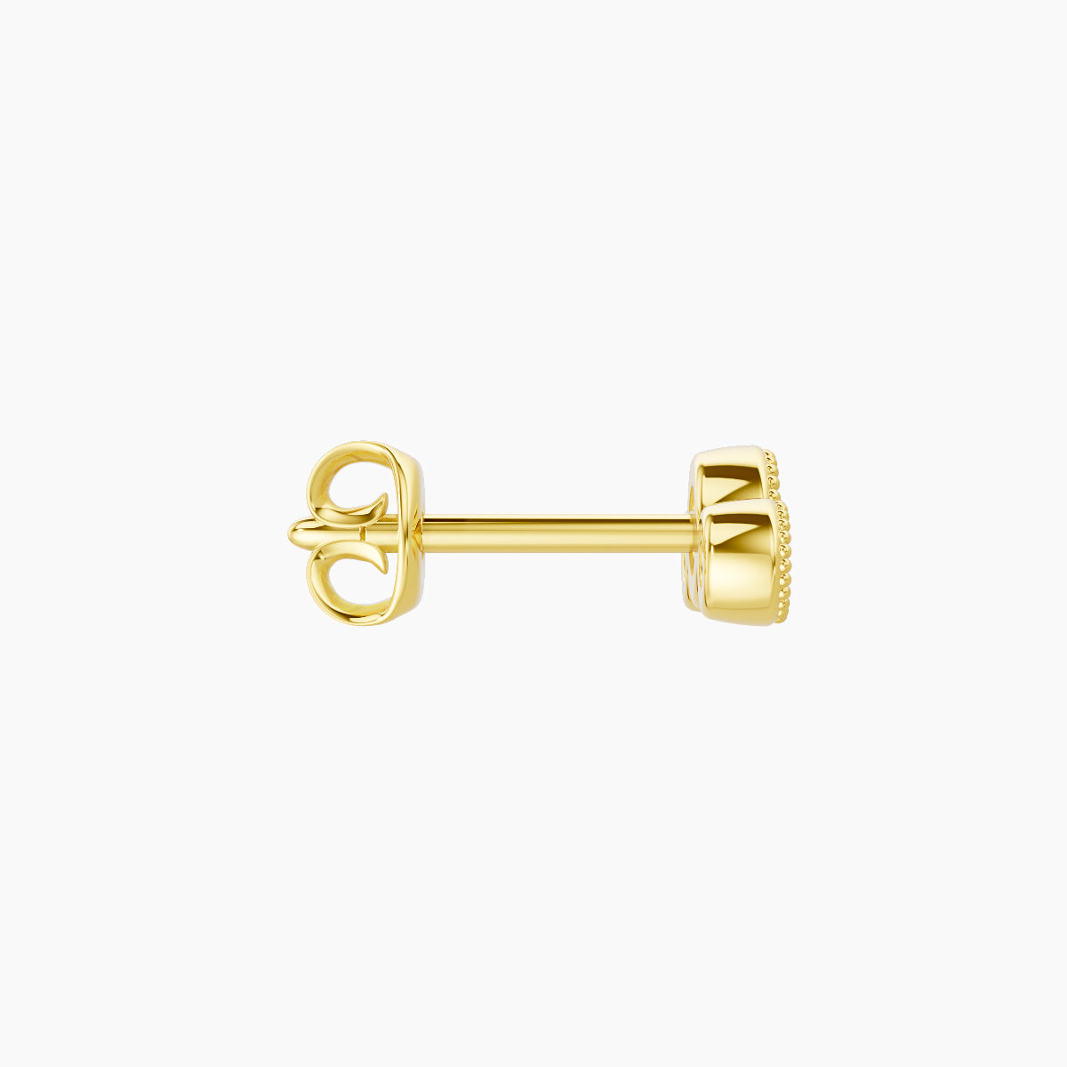 Fama | 18k Yellow Gold 7.5 mm Trilogy Diamond Earring