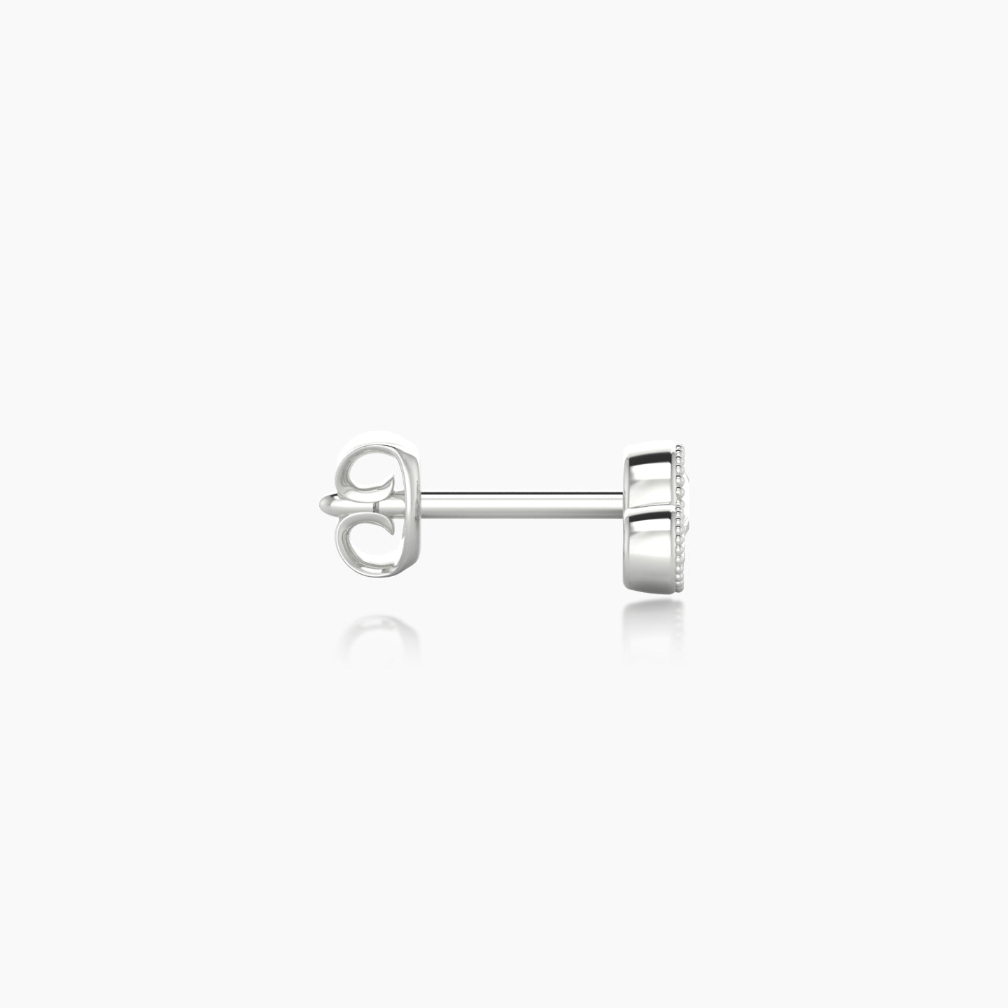 Fama | 18k White Gold 7.5 mm Trilogy Diamond Earring