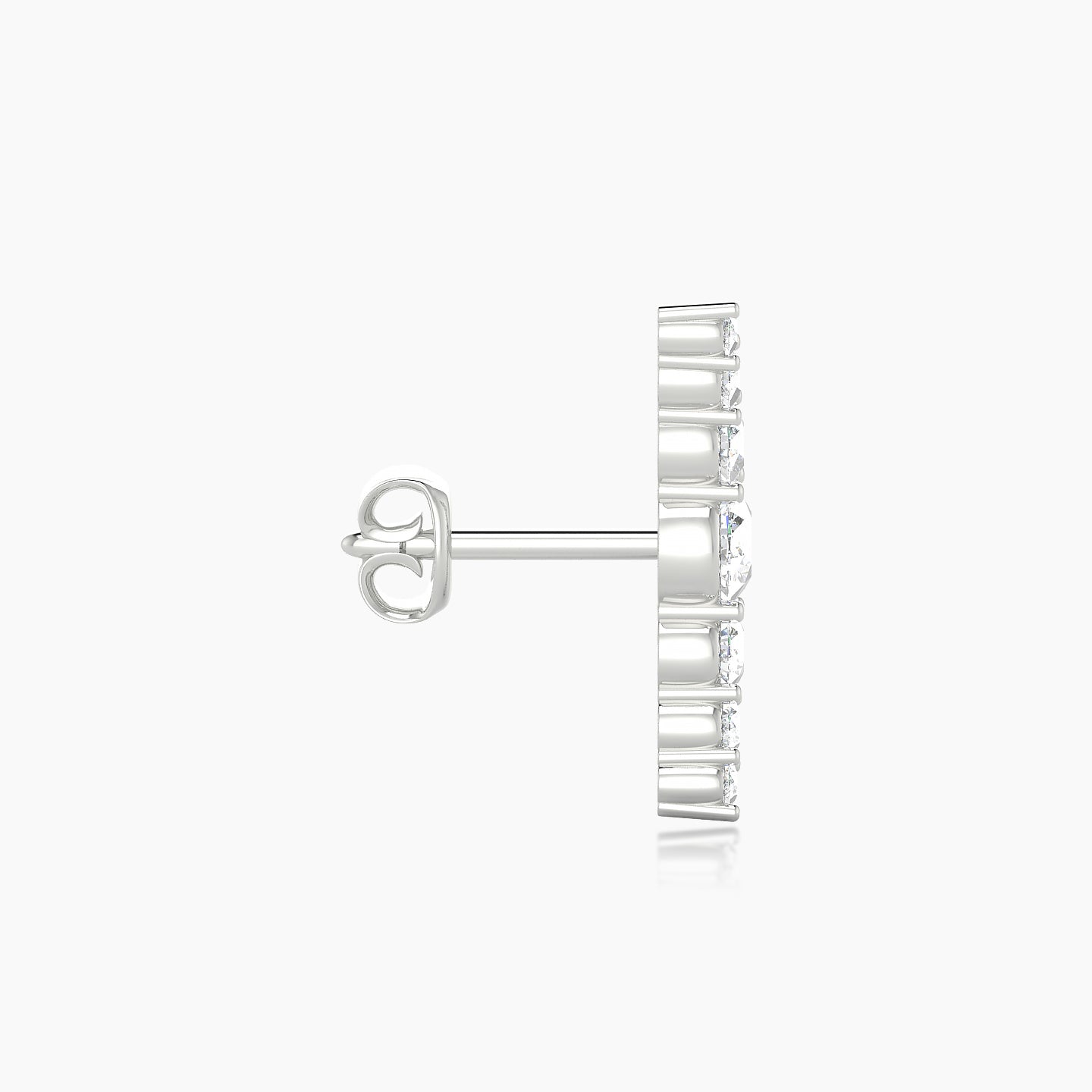 Felicity | 18k White Gold 13 mm Long Diamond Earring