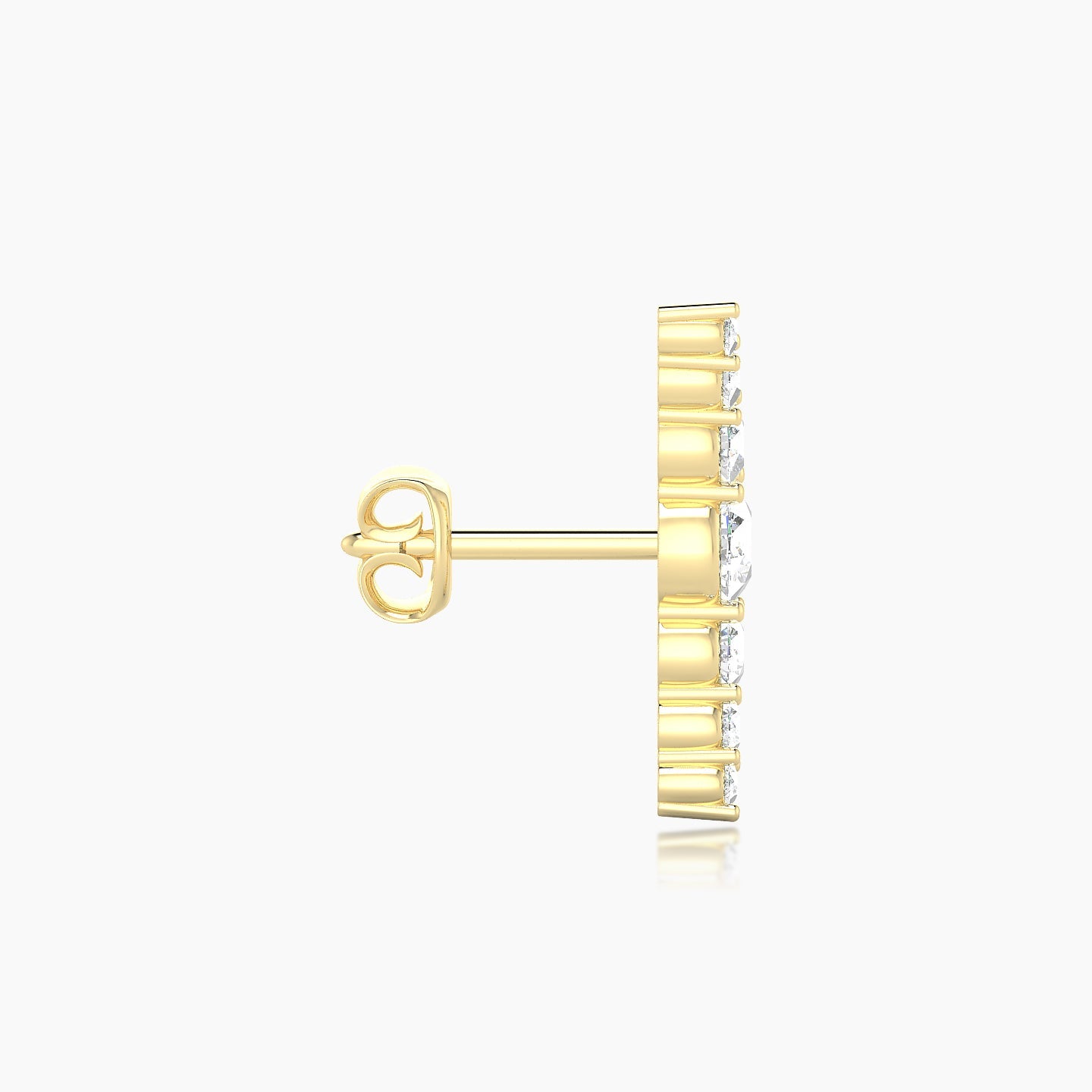 Felicity | 18k Yellow Gold 13 mm Long Diamond Earring