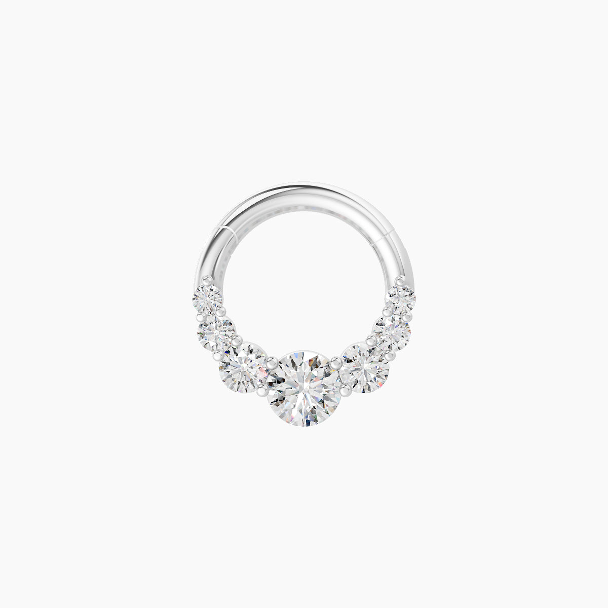 Felicity | 18k White Gold 6.5 mm Diamond Daith Piercing