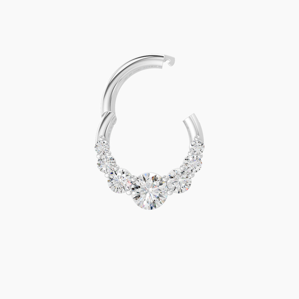 Felicity | 18k White Gold 6.5 mm Diamond Daith Piercing
