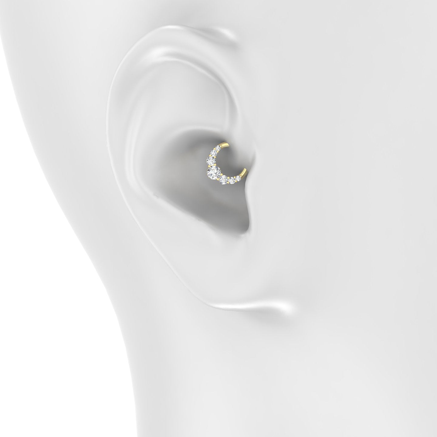 Felicity | 18k Yellow Gold 6.5 mm Diamond Daith Piercing