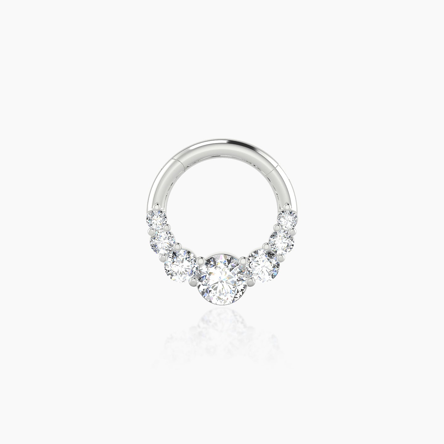 Felicity | 18k White Gold 6.5 mm Diamond Septum Piercing