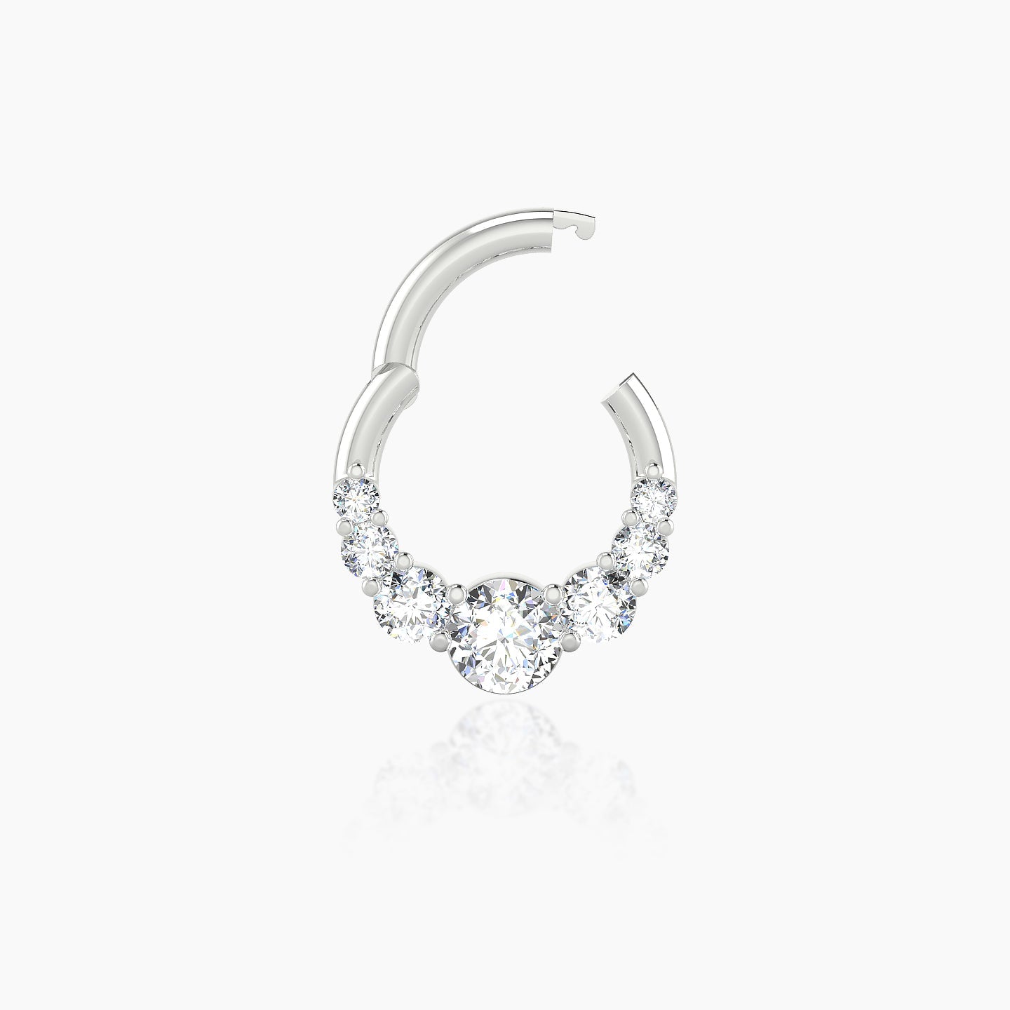 Felicity | 18k White Gold 6.5 mm Diamond Septum Piercing
