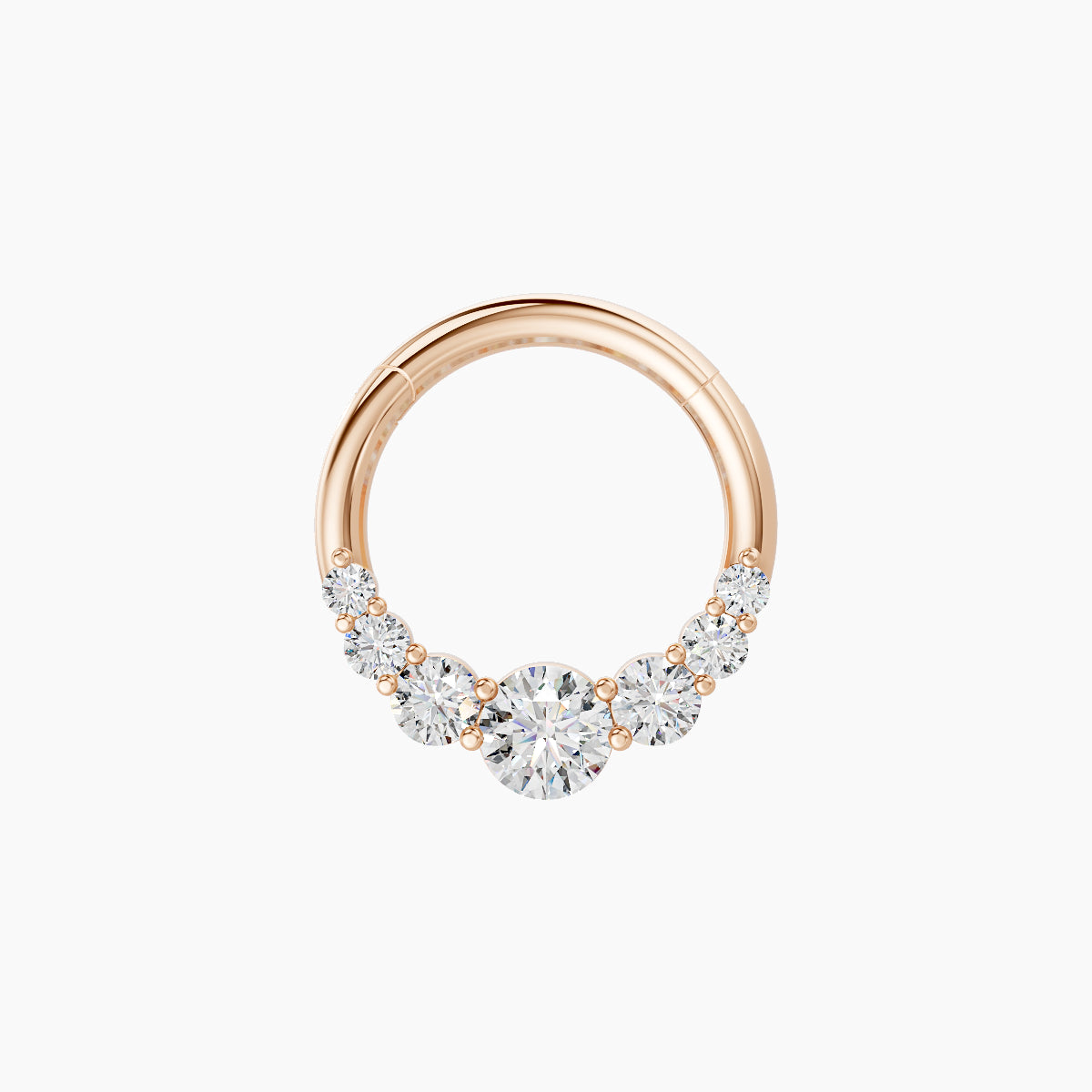 Felicity | 18k Rose Gold 8 mm Diamond Daith Piercing