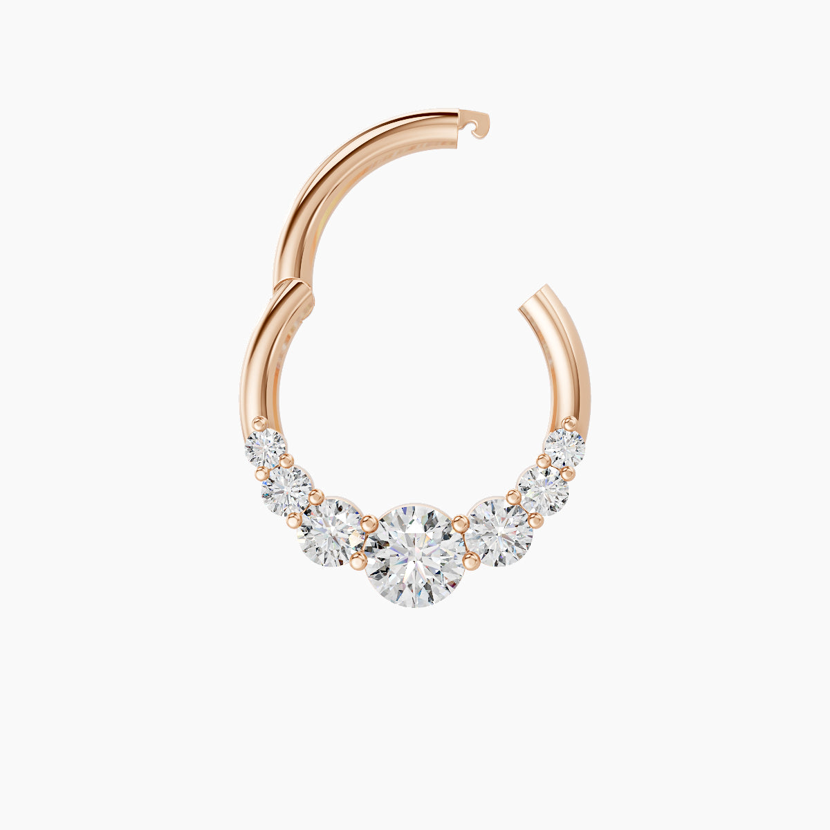 Felicity | 18k Rose Gold 8 mm Diamond Daith Piercing