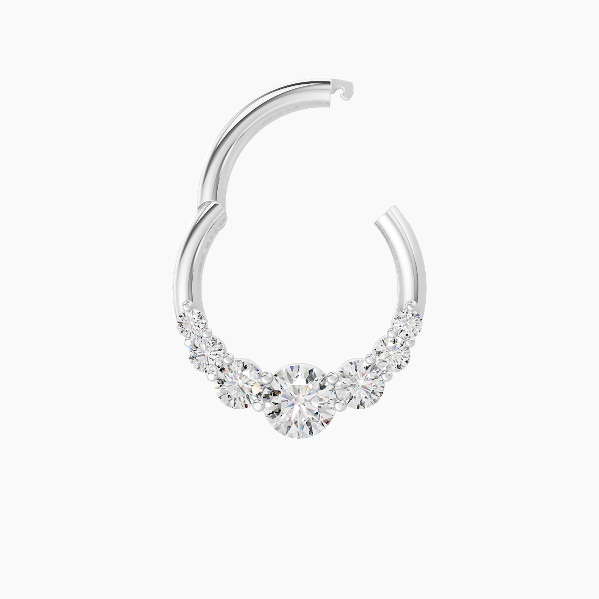Felicity | 18k White Gold 8 mm Diamond Daith Piercing