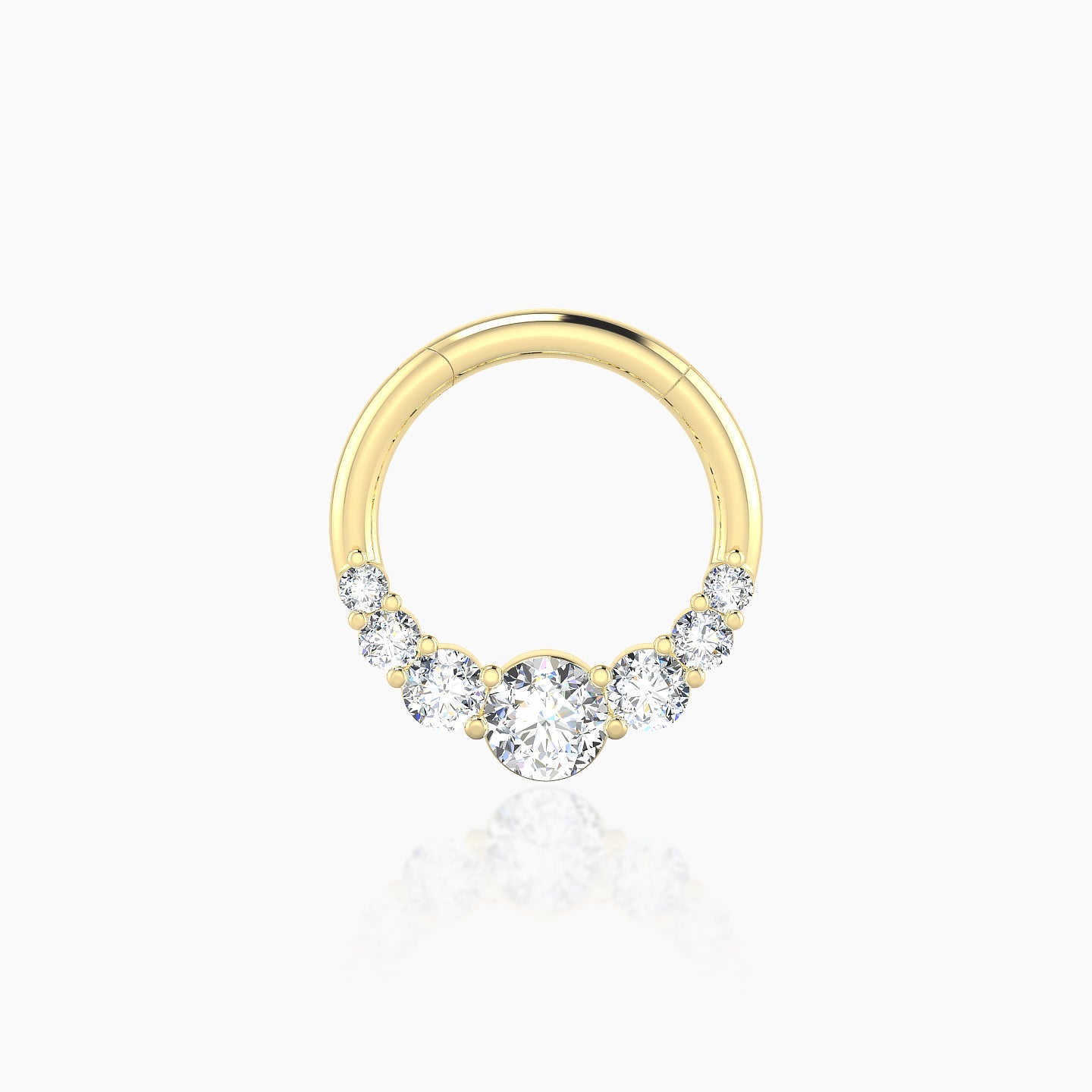 Felicity | 18k Yellow Gold 8 mm Diamond Septum Piercing