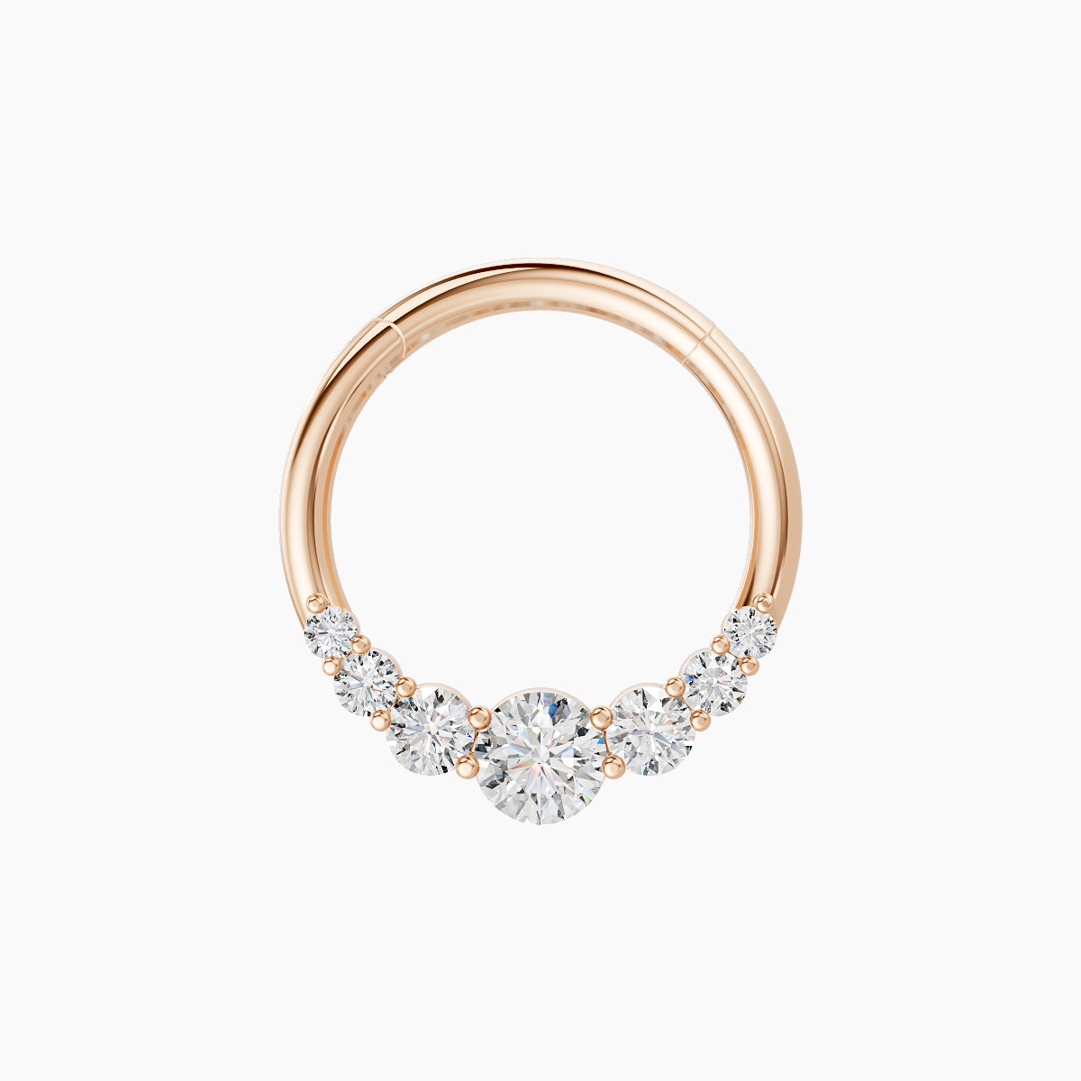 Felicity | 18k Rose Gold 9.5 mm Diamond Daith Piercing
