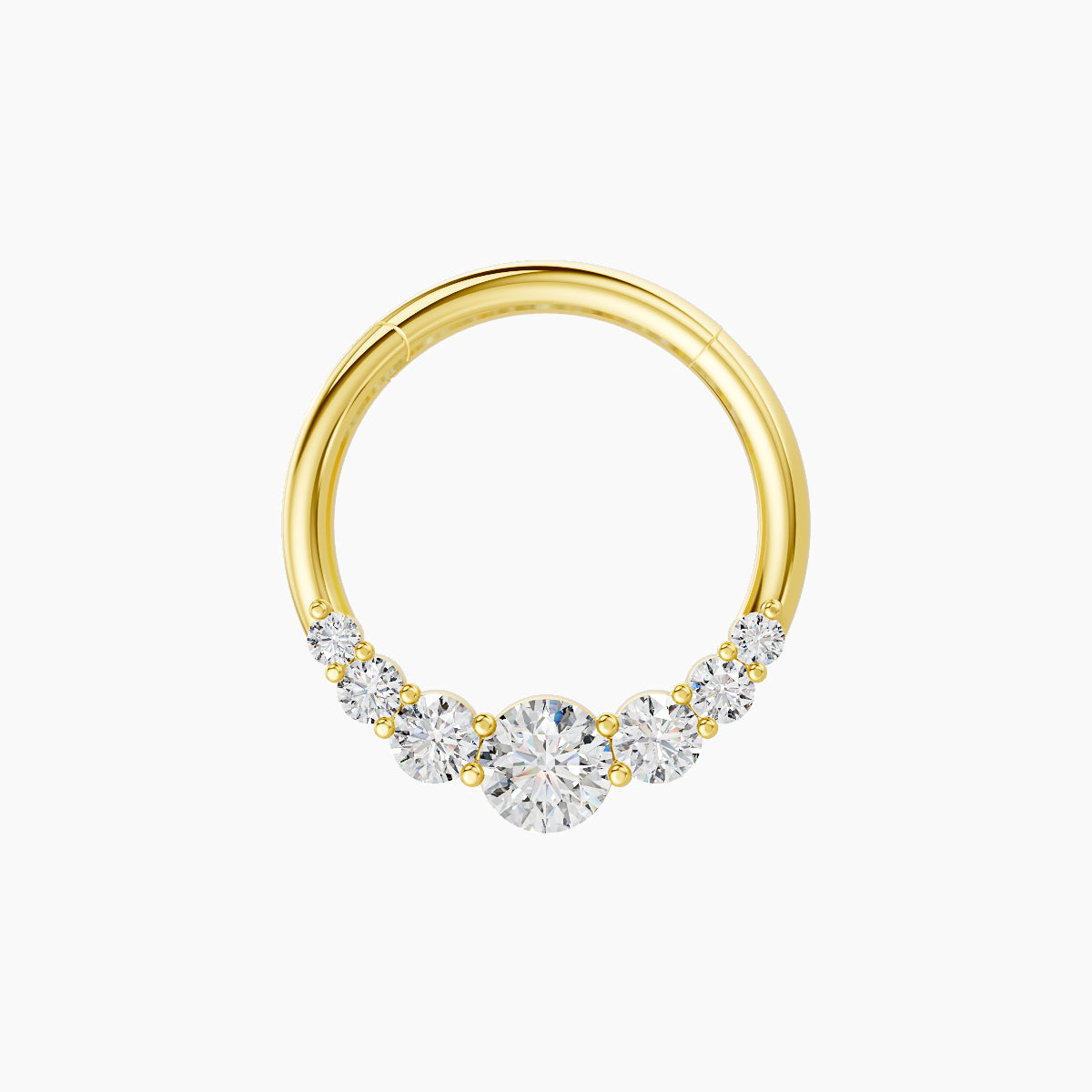 Felicity | 18k Yellow Gold 9.5 mm Diamond Daith Piercing