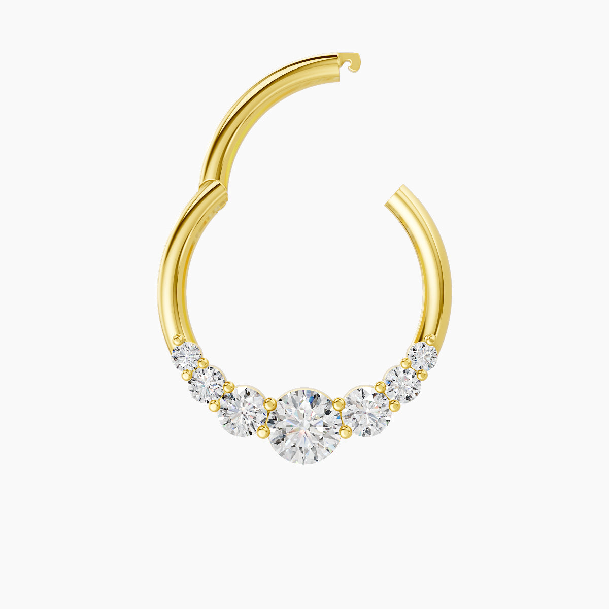 Felicity | 18k Yellow Gold 9.5 mm Diamond Daith Piercing